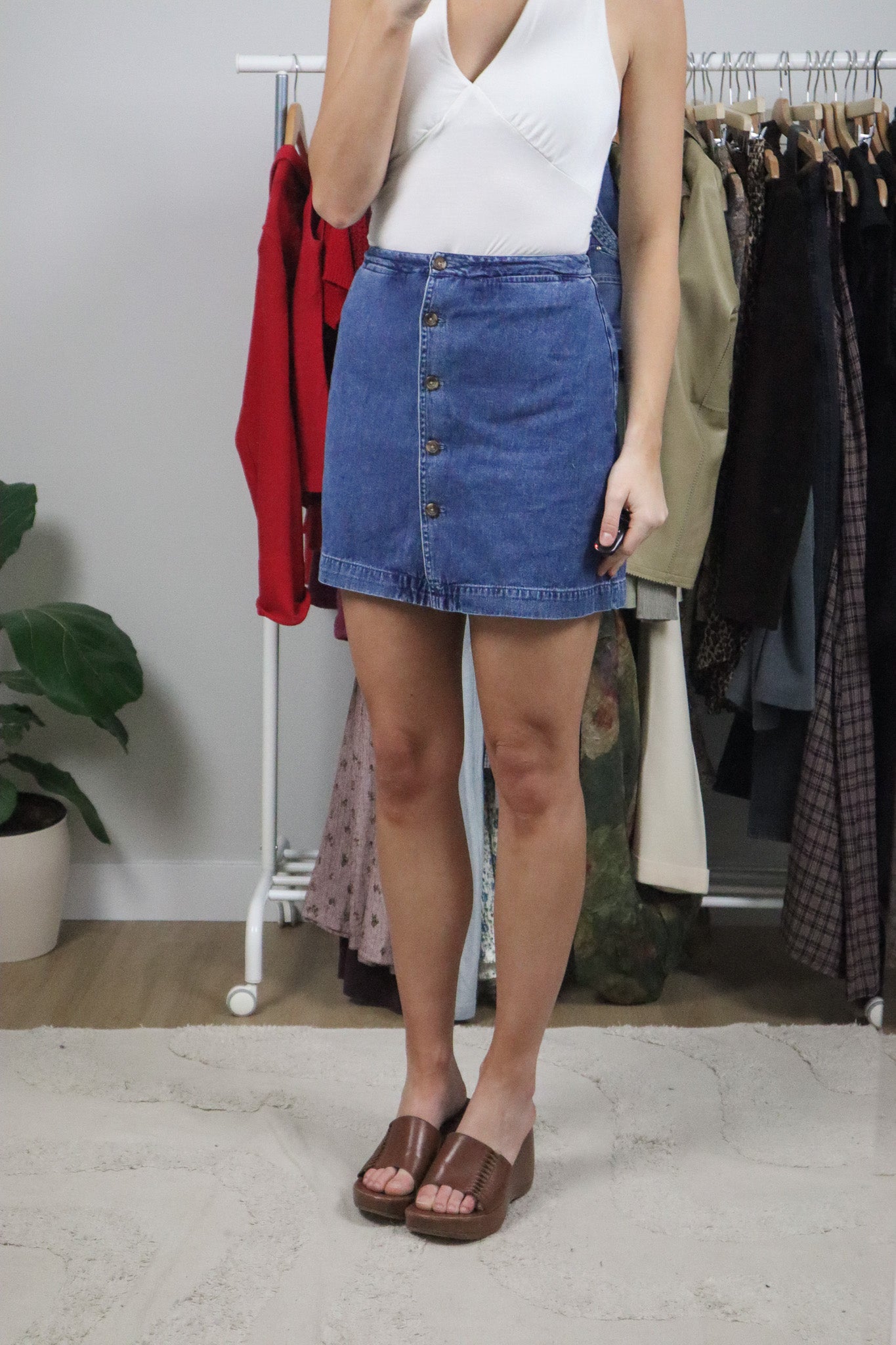 Vintage x Denim Button Skort (2)