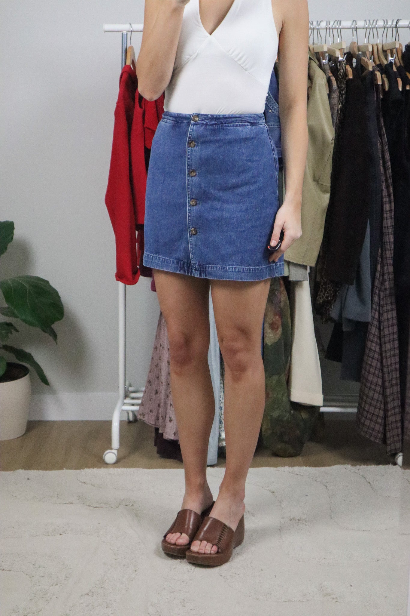 Vintage x Denim Button Skort (2)