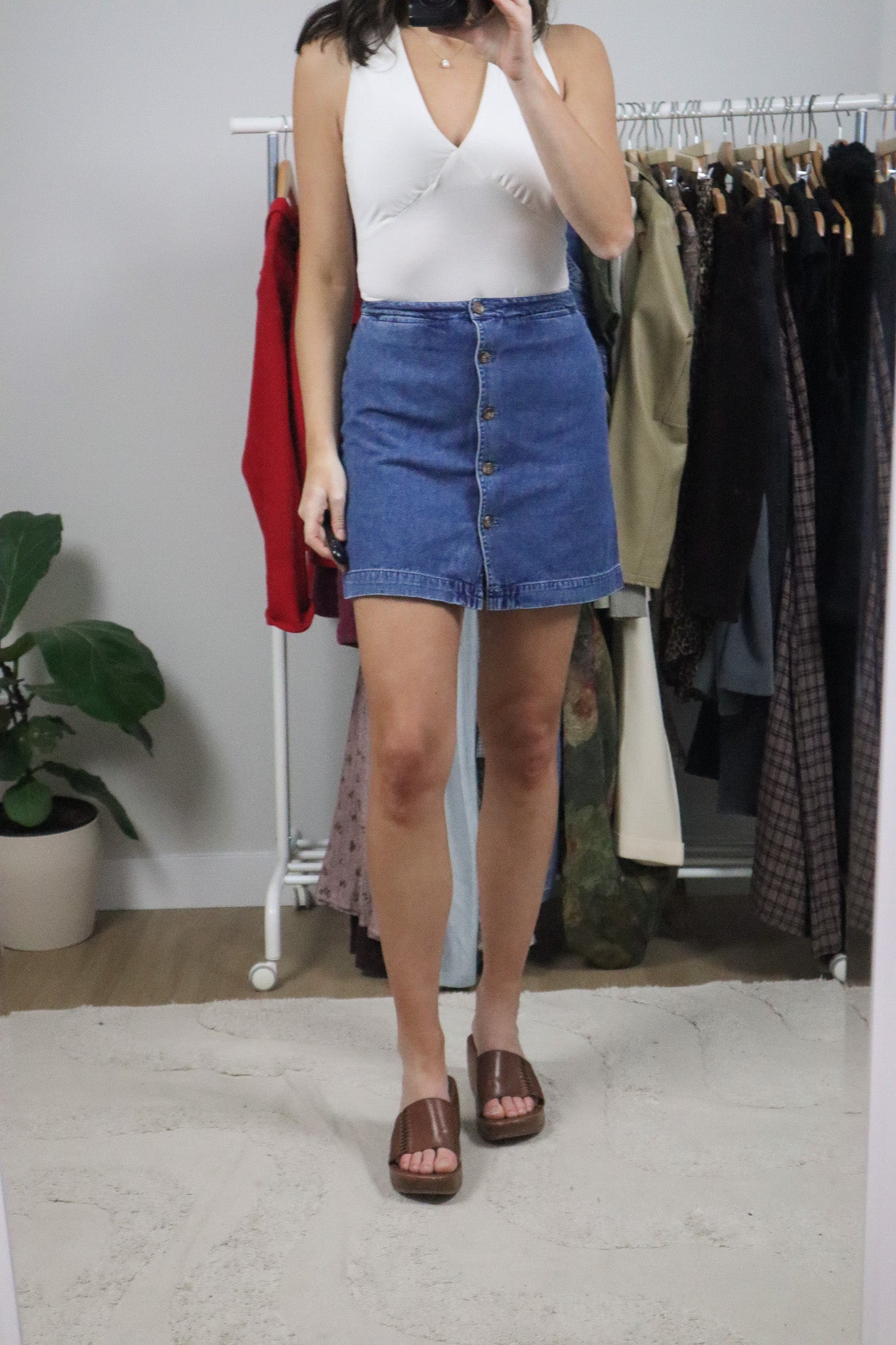 Vintage x Denim Button Skort (2)