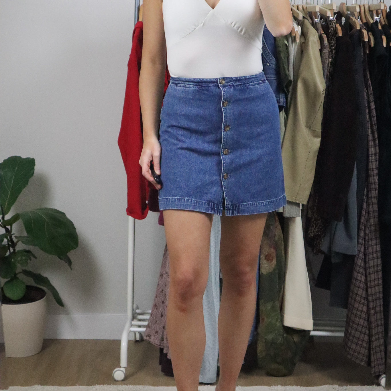 Vintage x Denim Button Skort (2)