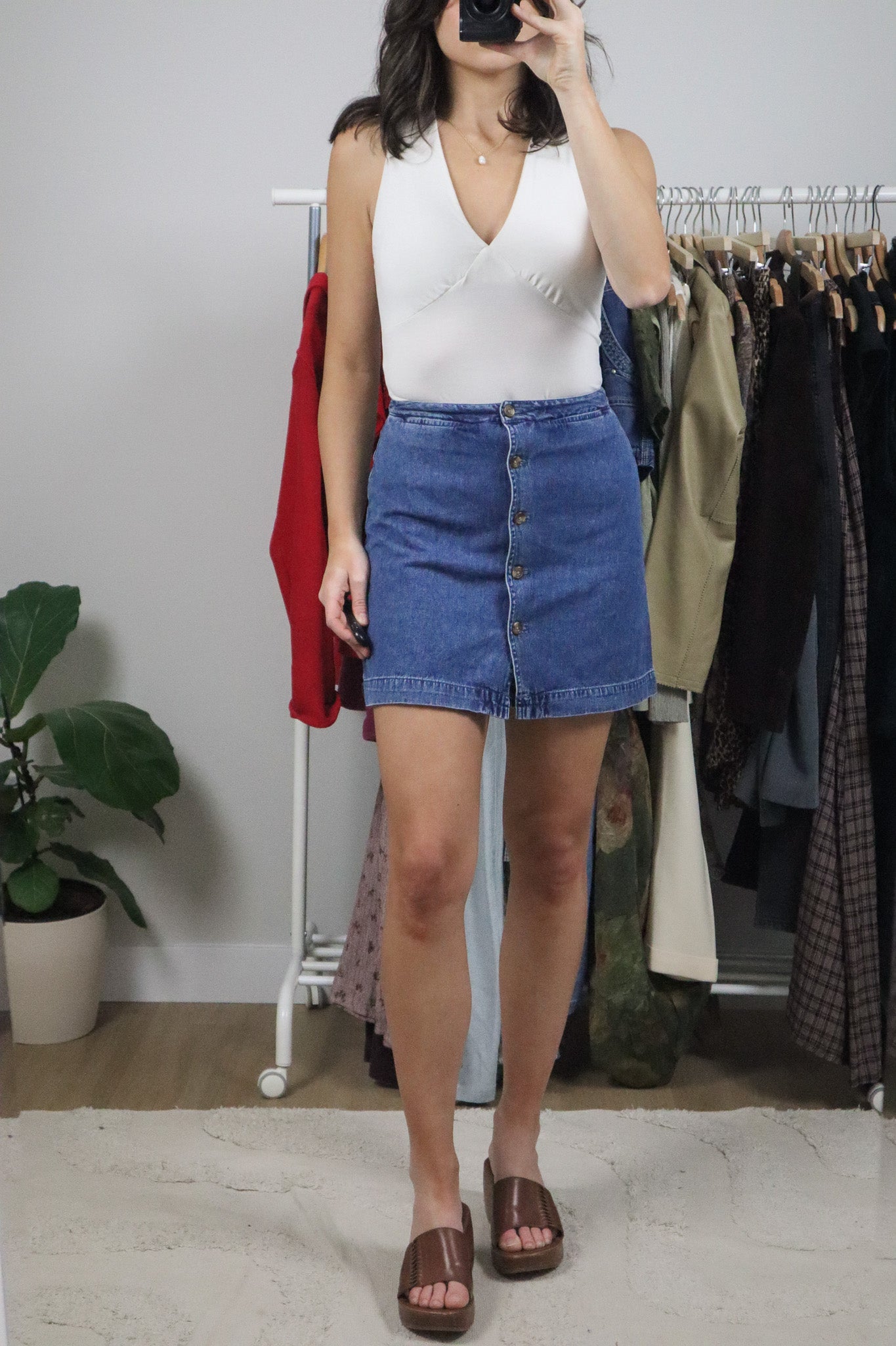 Vintage x Denim Button Skort (2)