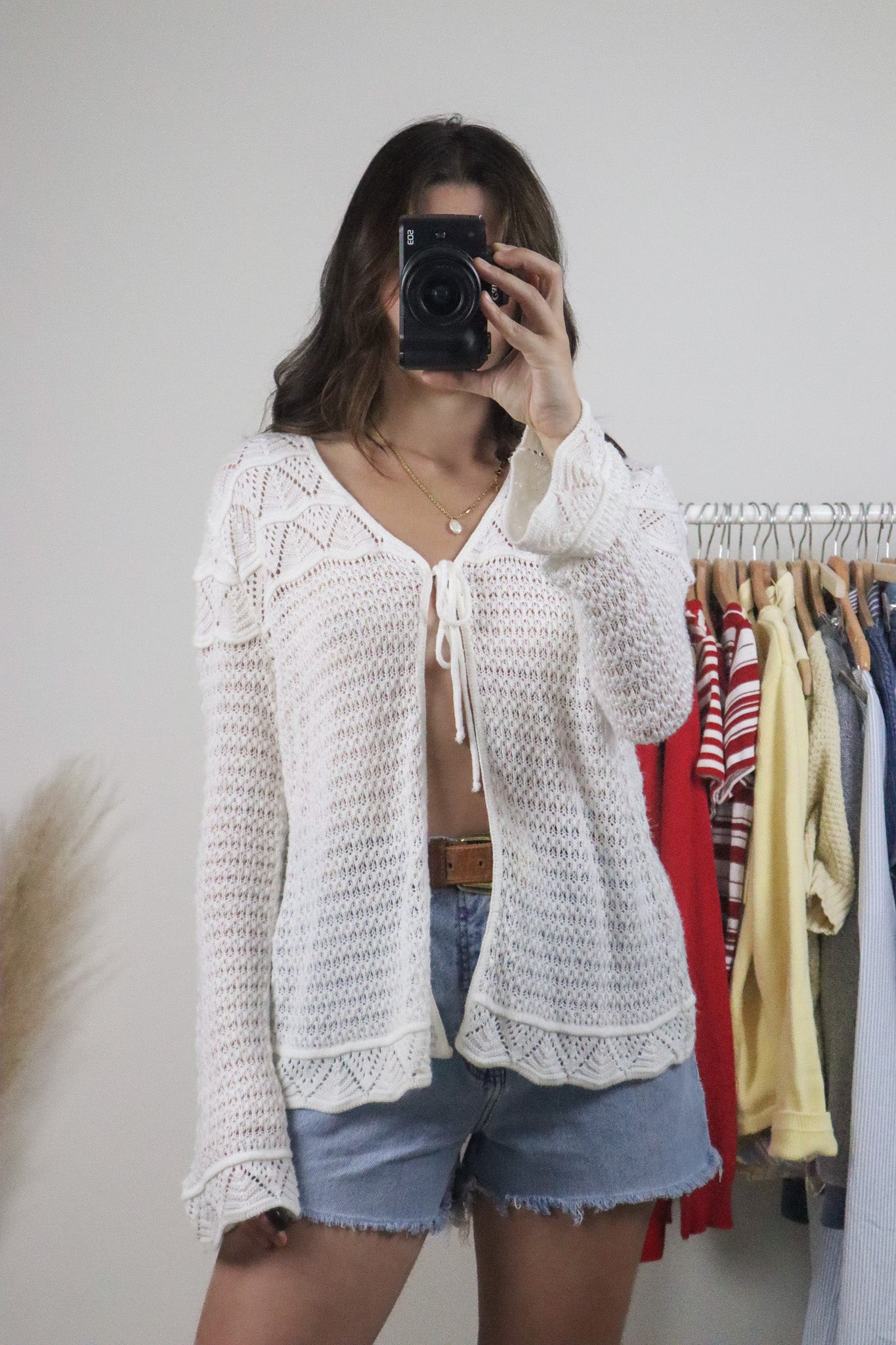 Made in Canada x Vintage x Tie Cardigan (L)