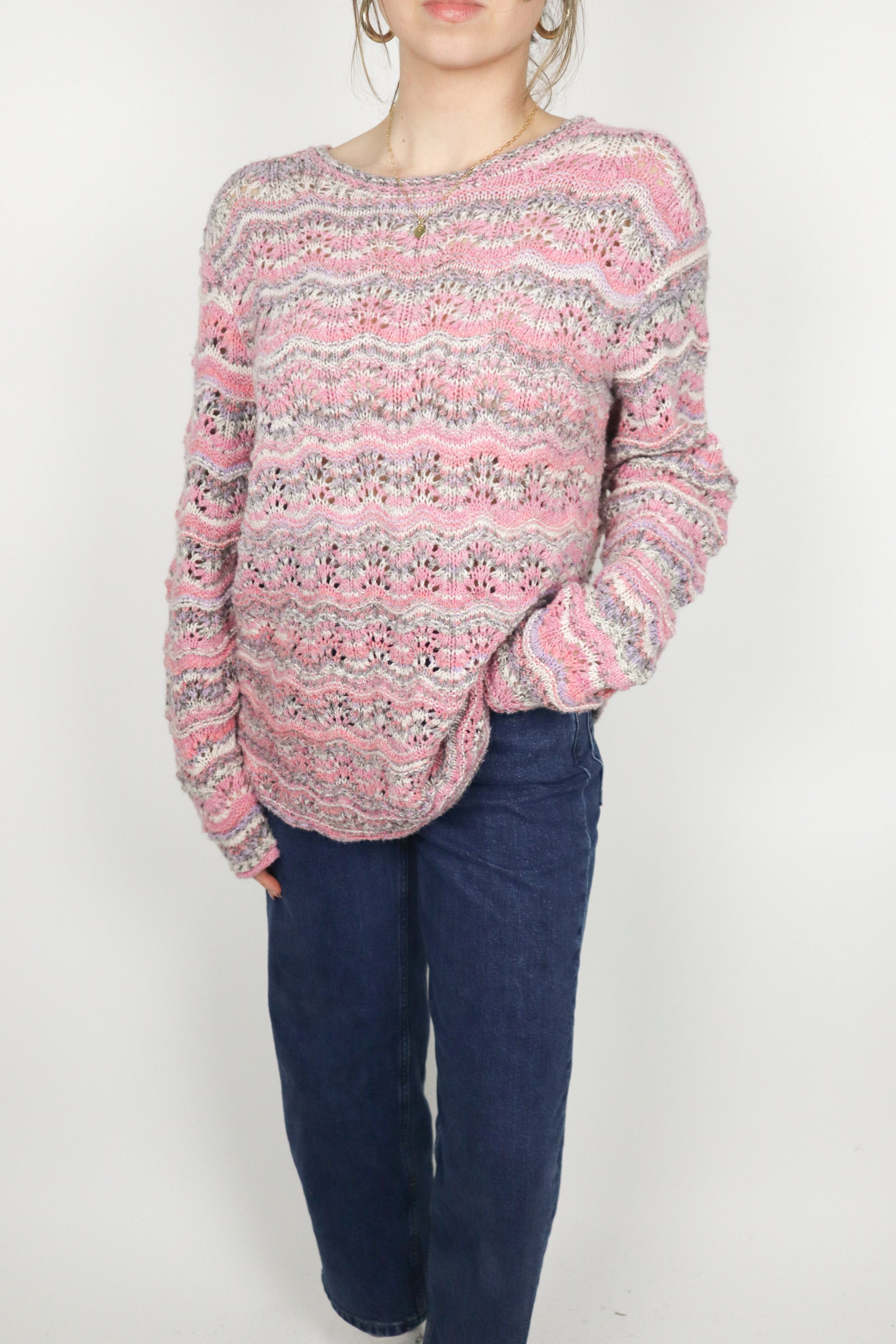 Handmade x Open Knit Multi-Colour Sweater (M)