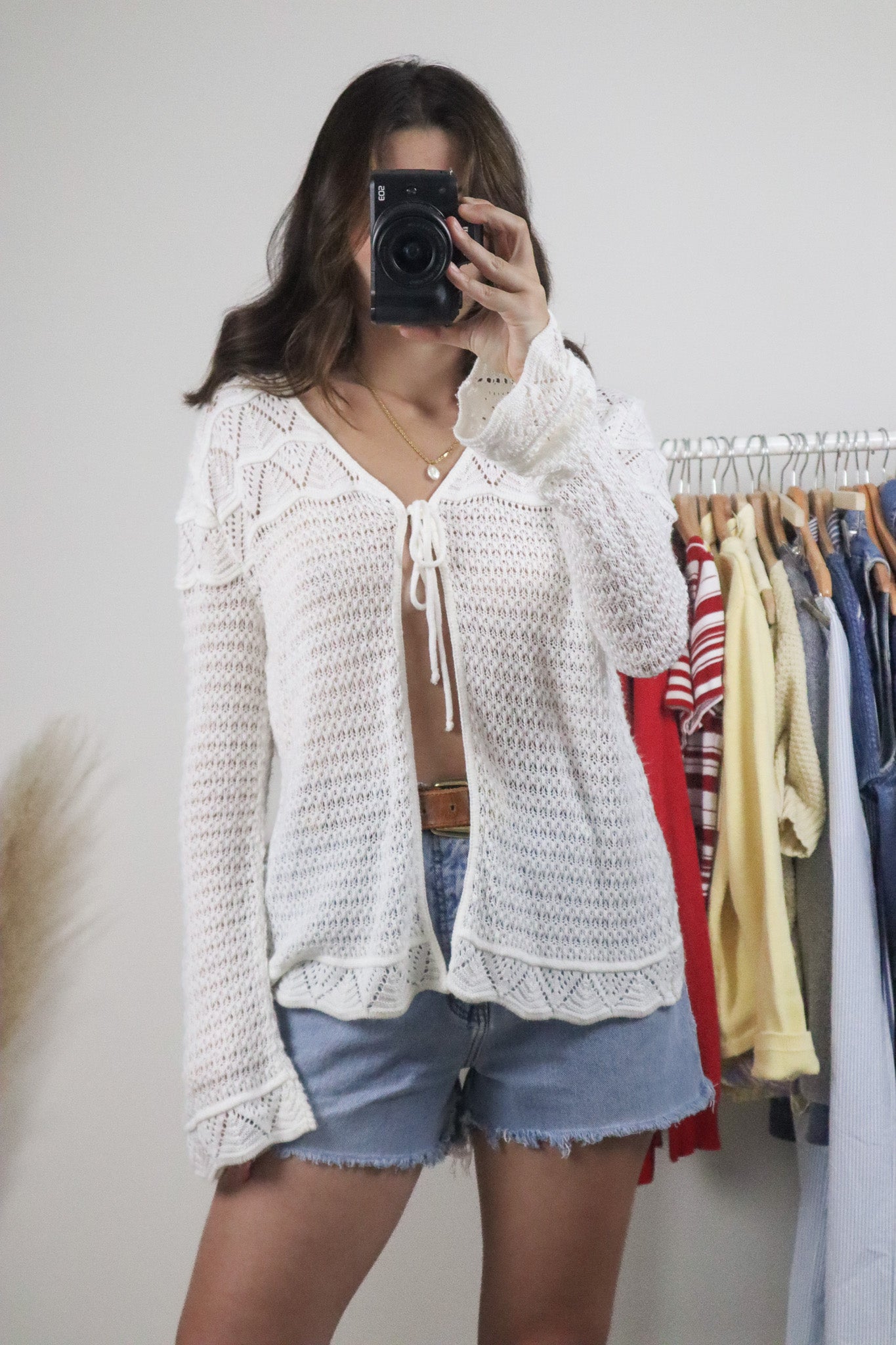 Made in Canada x Vintage x Tie Cardigan (L)