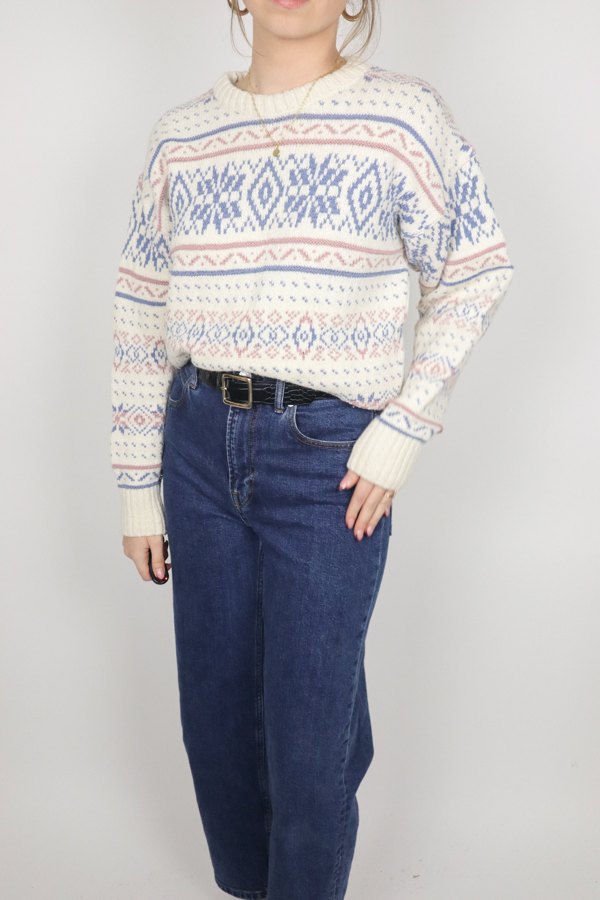 Made in Canada x Vintage x Patterned Knit (XS/S)