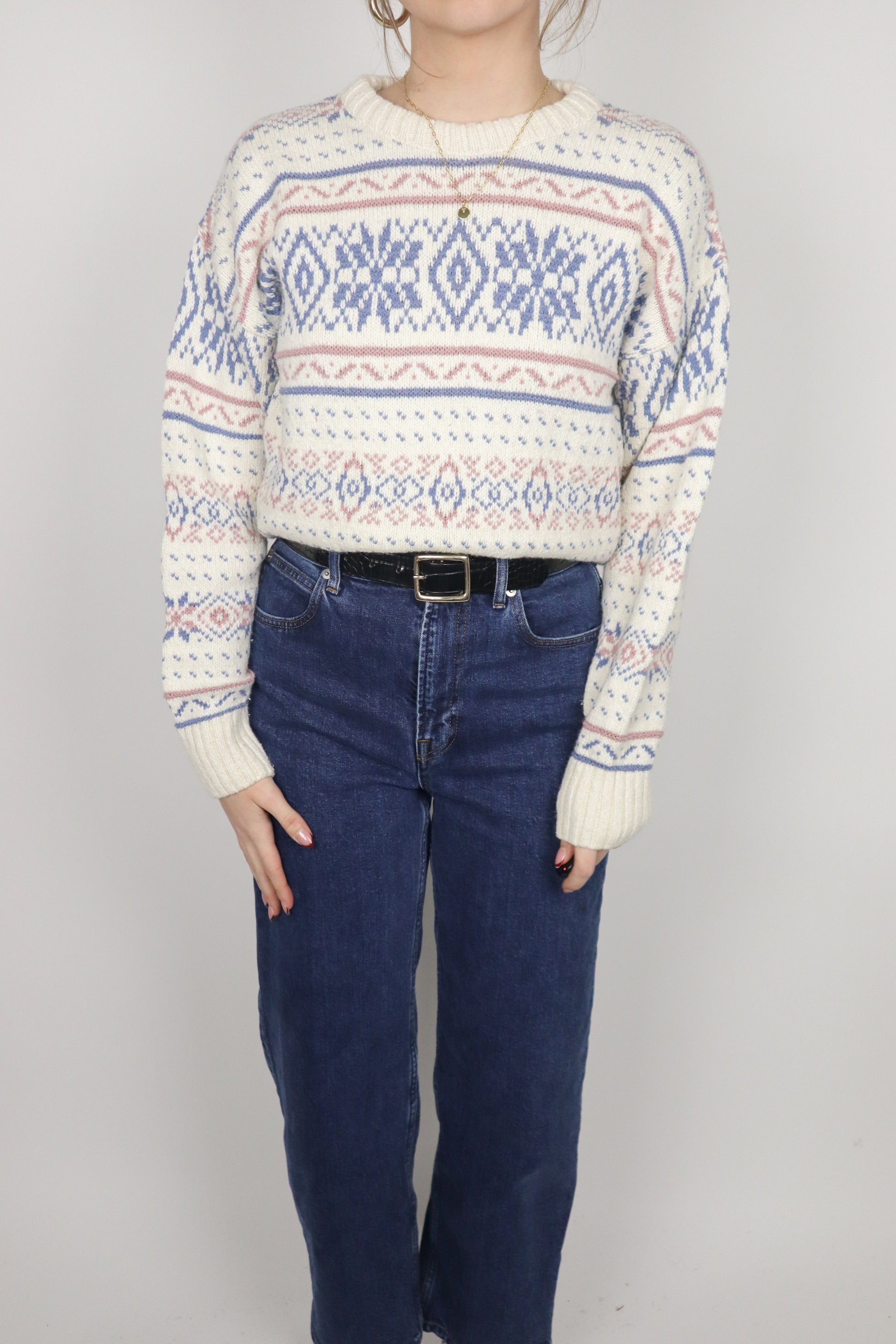 Made in Canada x Vintage x Patterned Knit (XS/S)