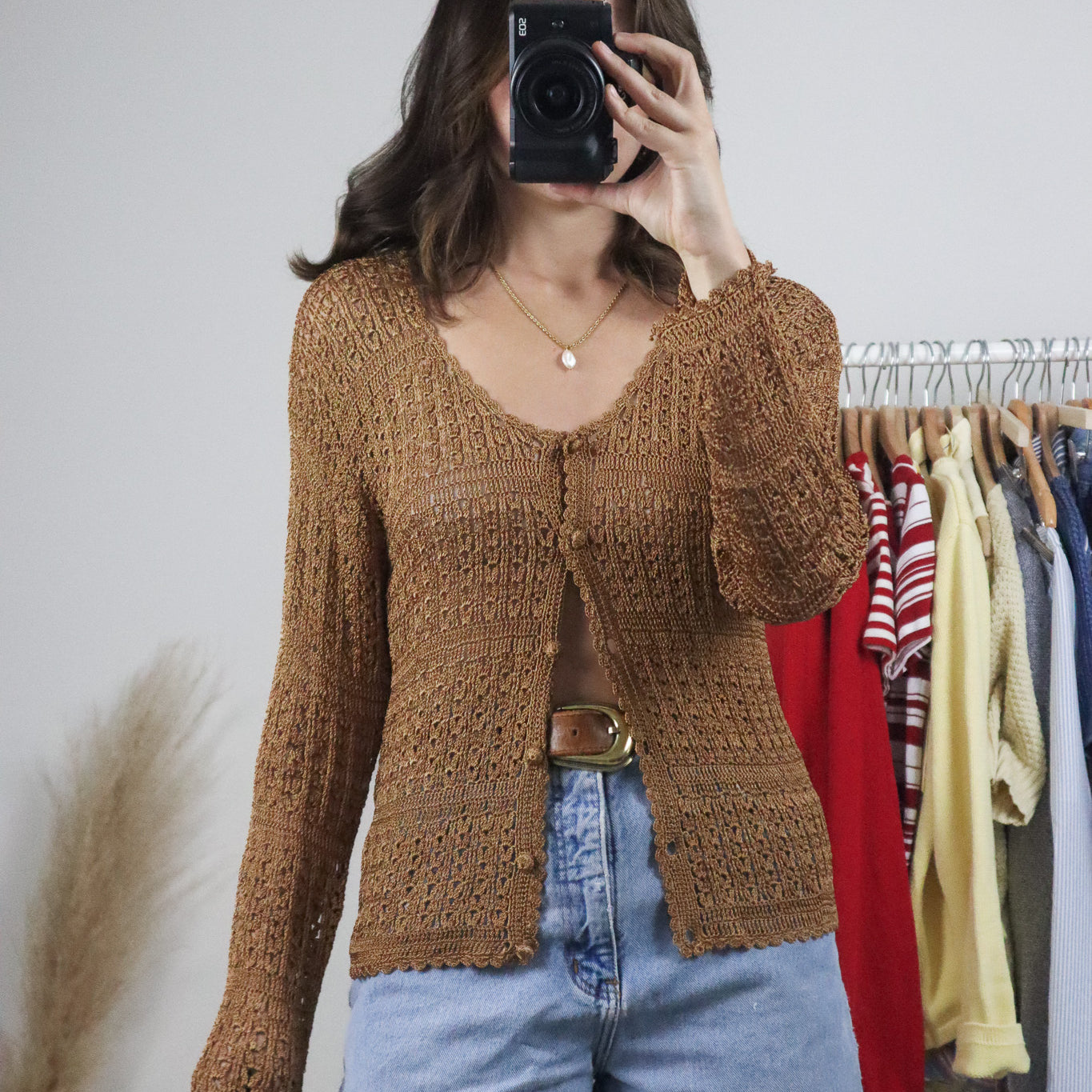 Vintage x Crochet Top (M)