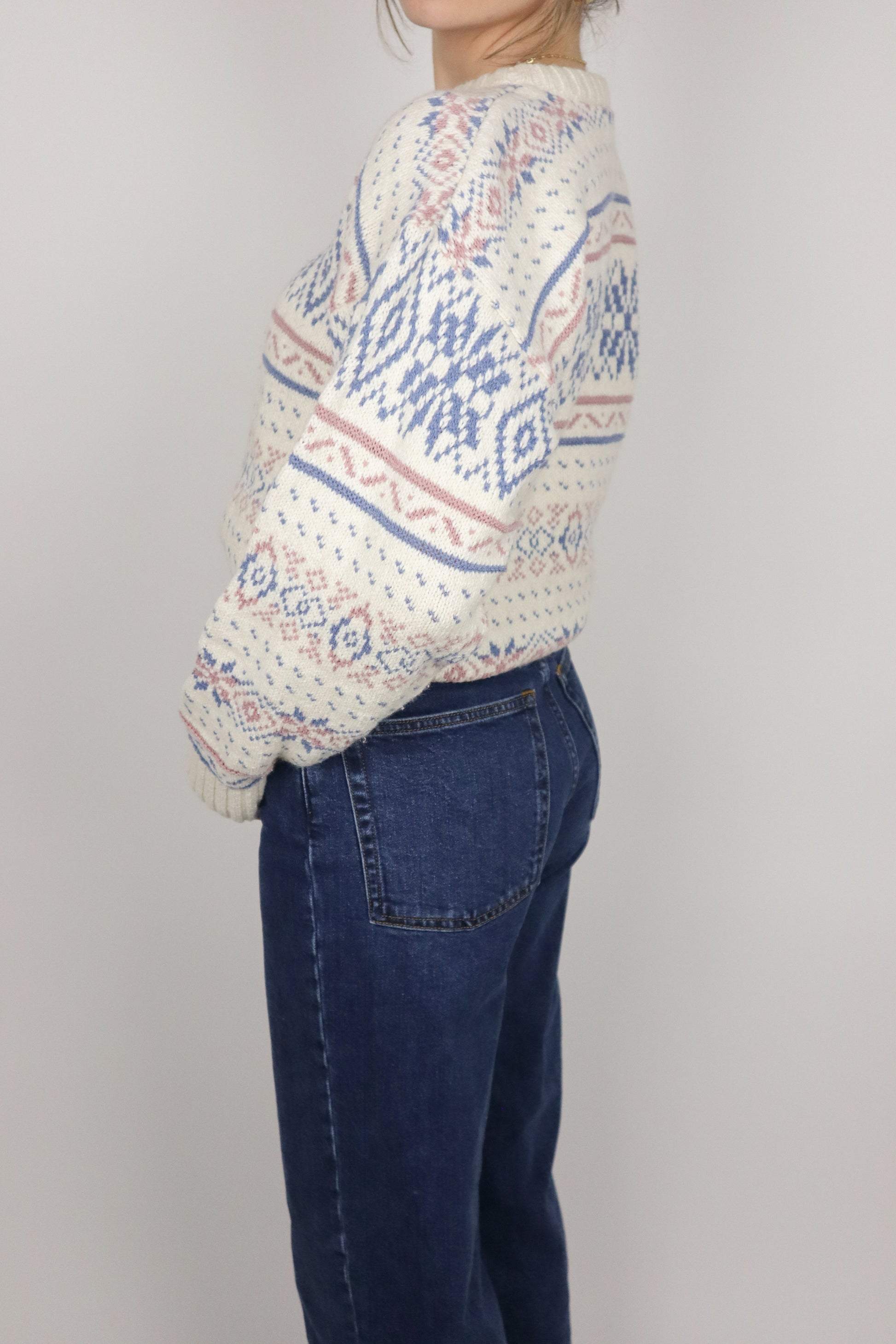 Made in Canada x Vintage x Patterned Knit (XS/S)