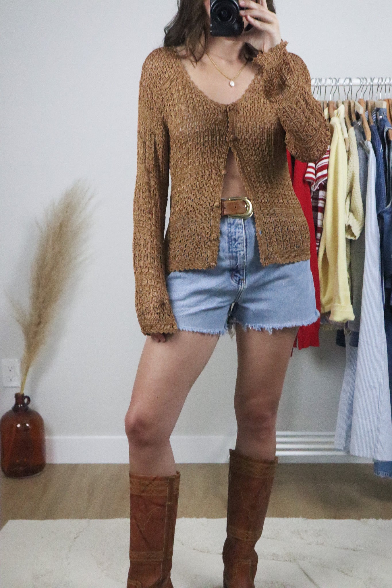 Vintage x Crochet Top (M)