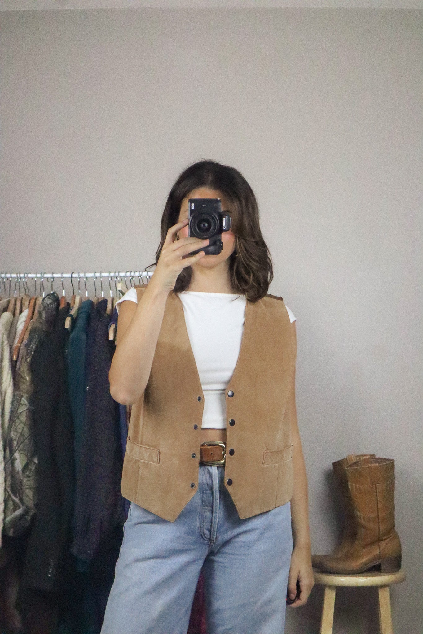 Vintage x Suede Vest (M)