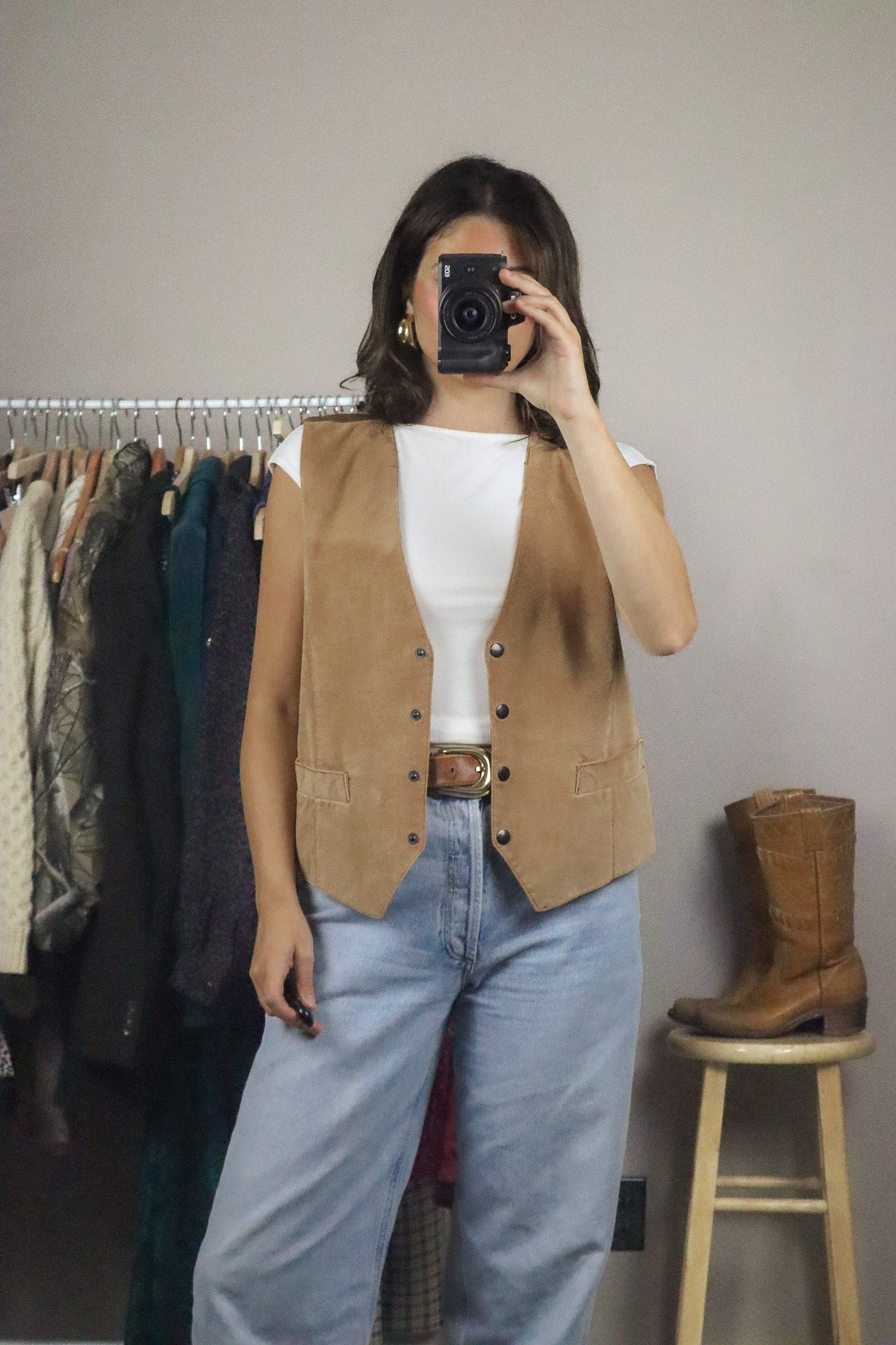 Vintage x Suede Vest (M)