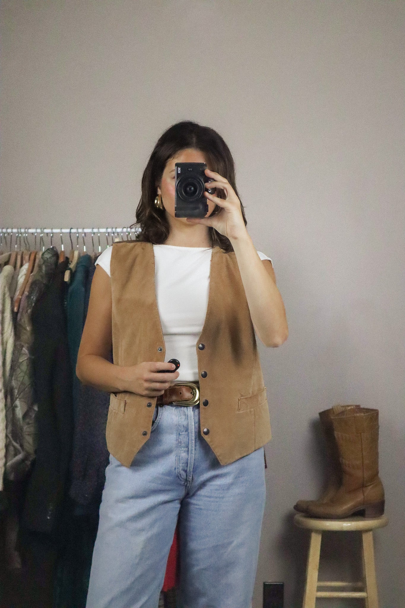 Vintage x Suede Vest (M)