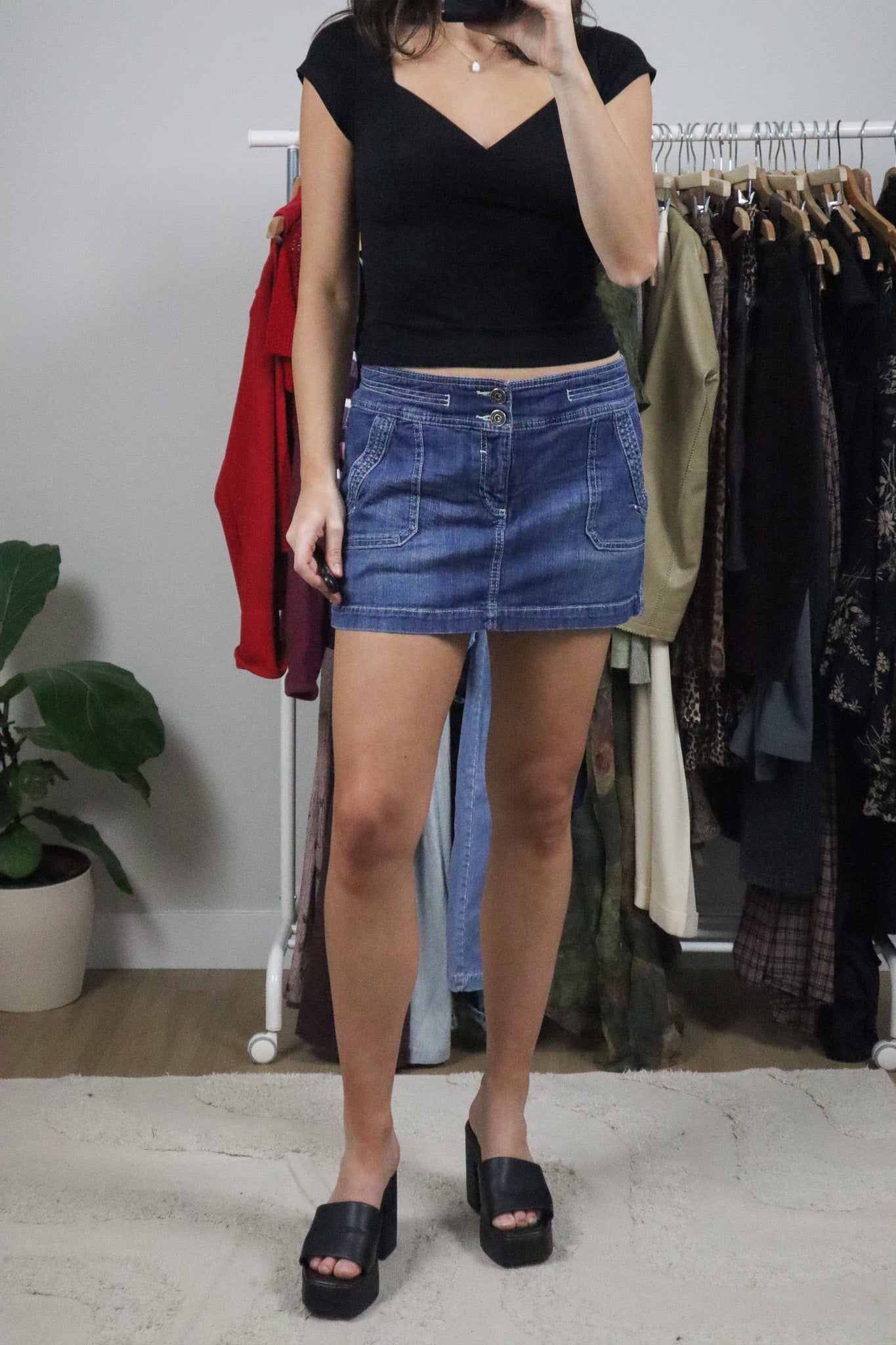 Vintage x Denim Mini Skort (8)