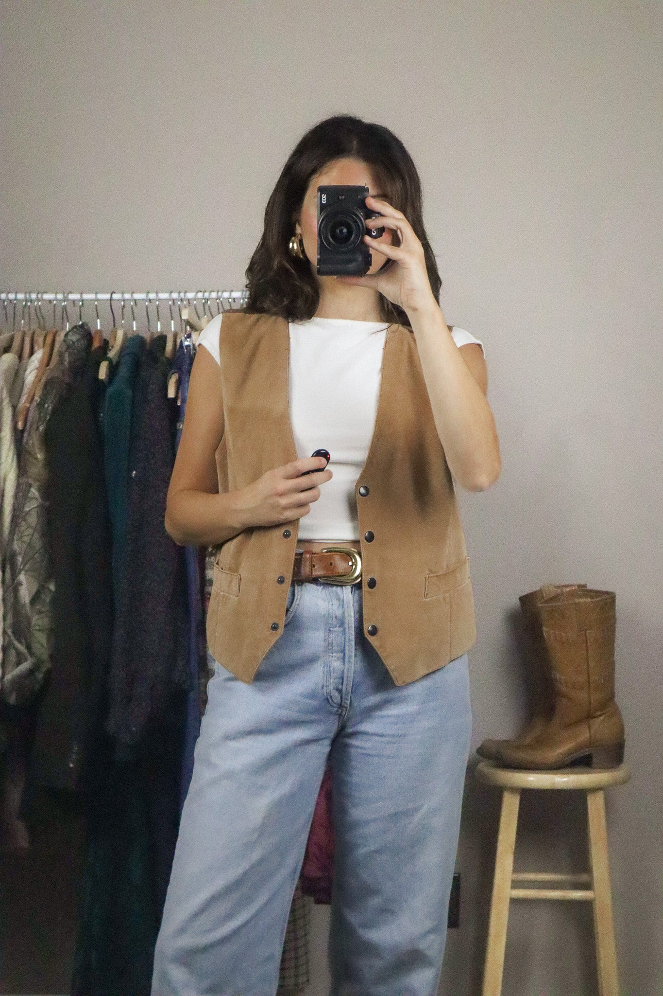 Vintage x Suede Vest (M)