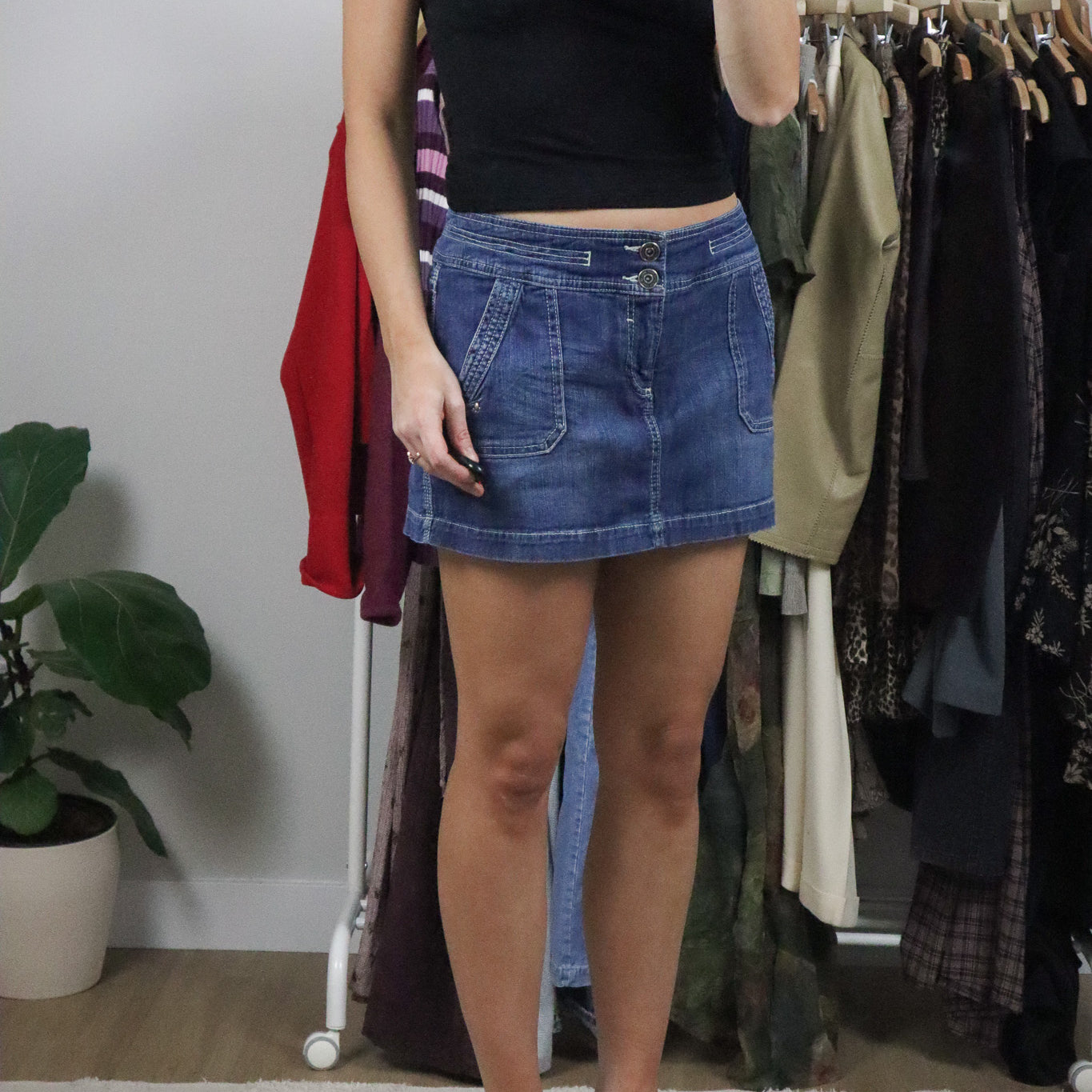 Vintage x Denim Mini Skort (8)