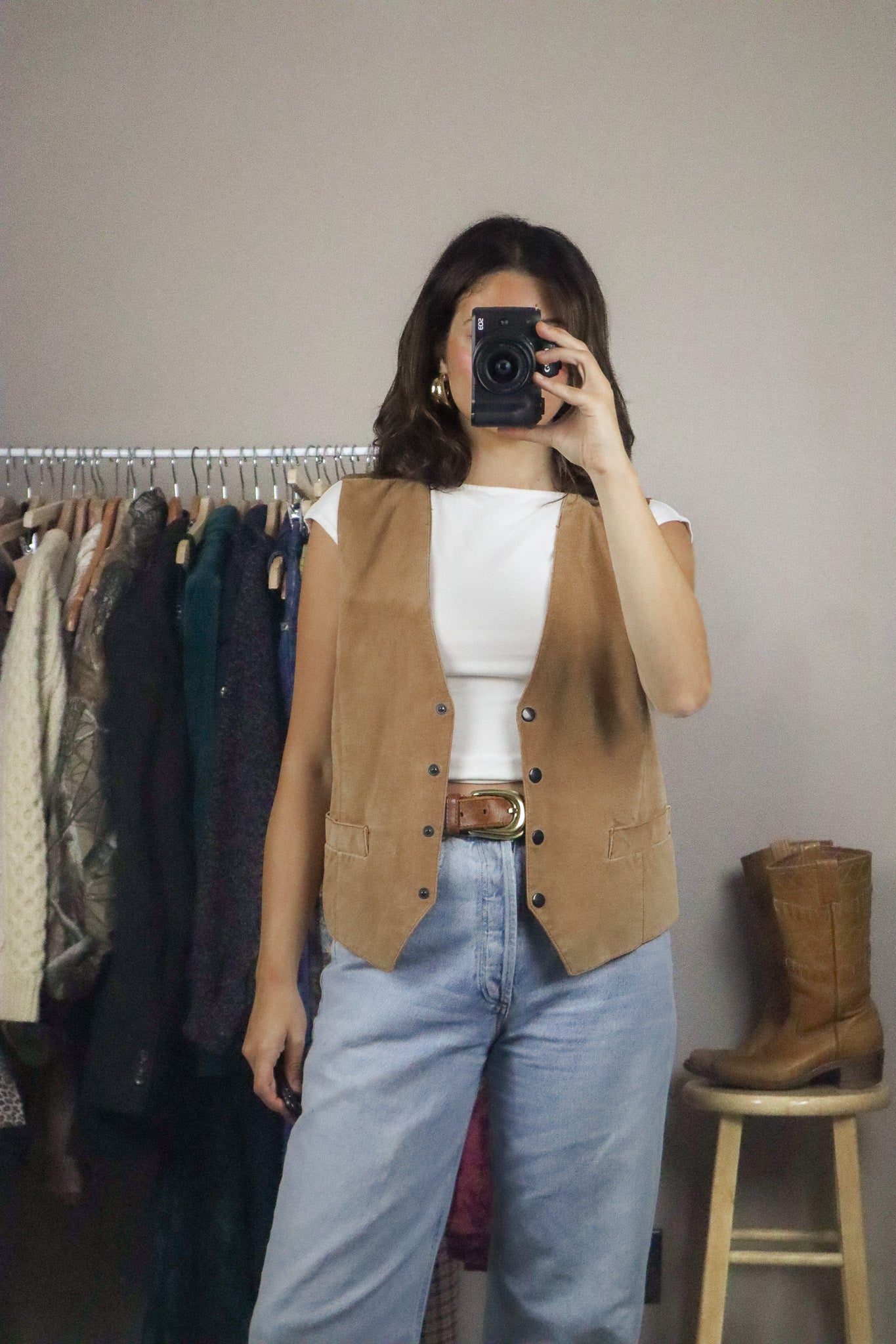 Vintage x Suede Vest (M)
