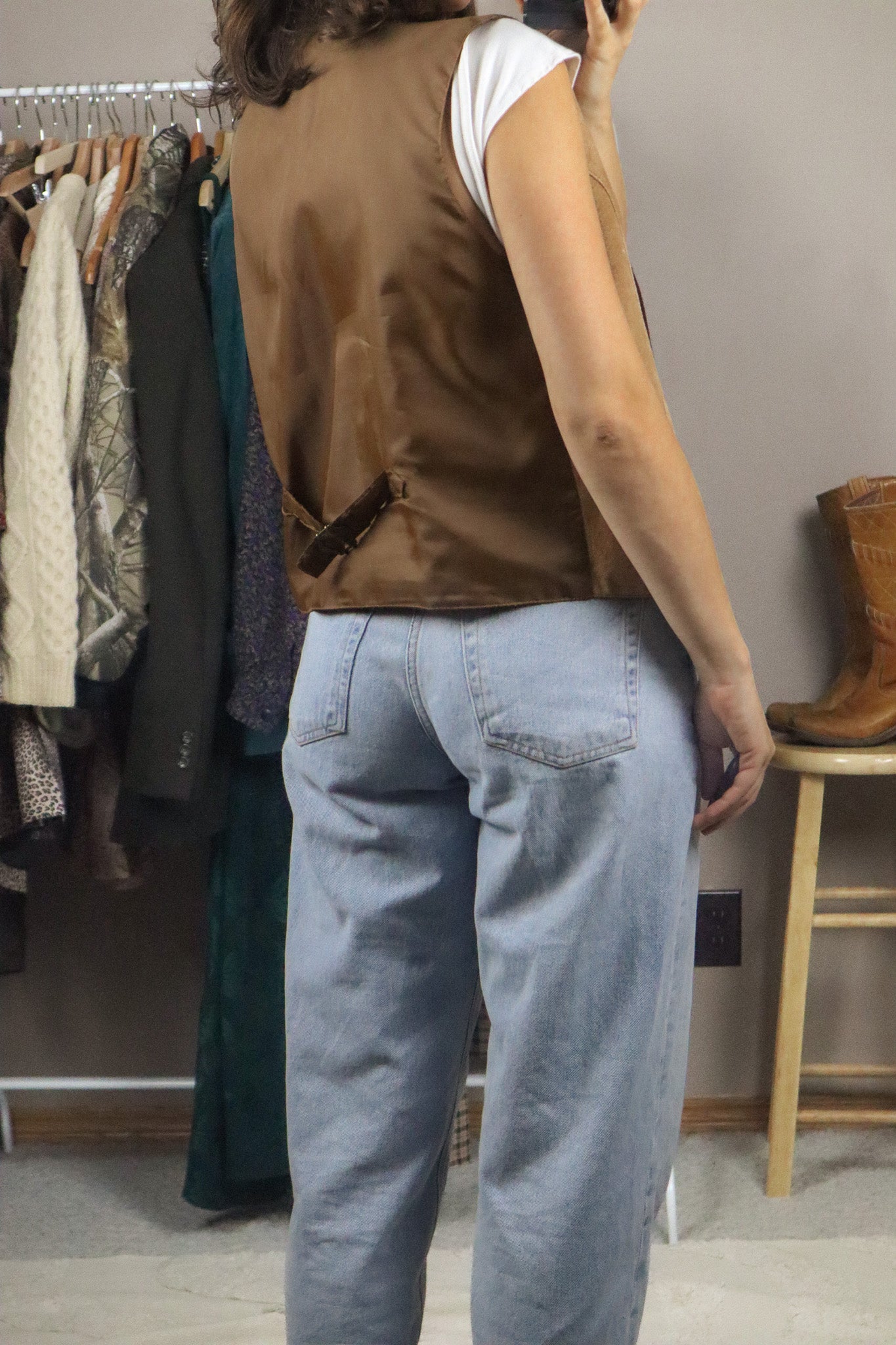 Vintage x Suede Vest (M)