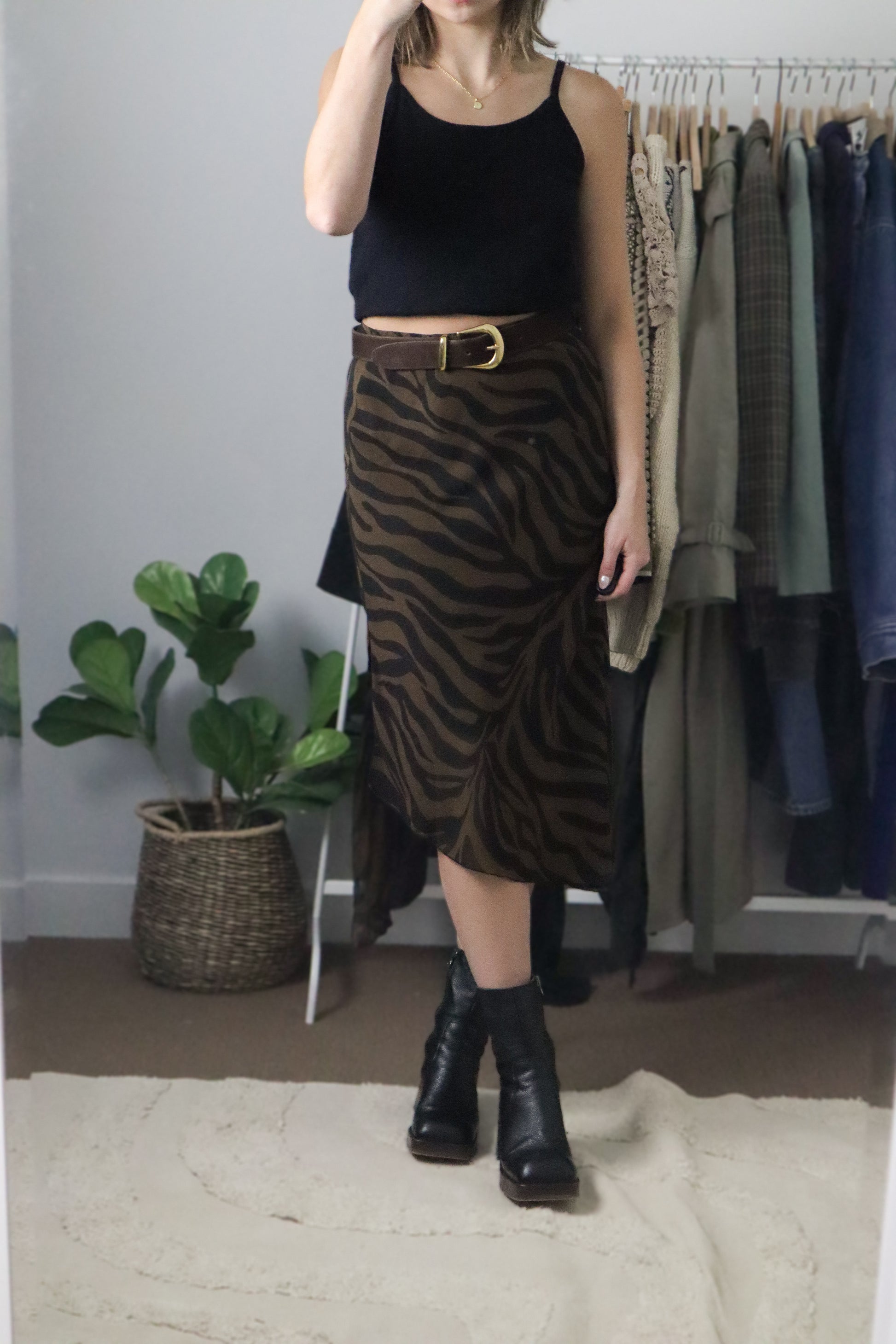 Vintage x Zebra Print Maxi Skirt (29)