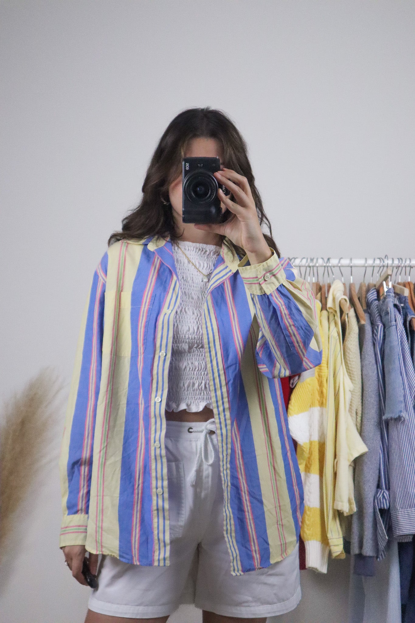 Vintage x Multicolour Cotton Pinstrip Button Down (XS-M)