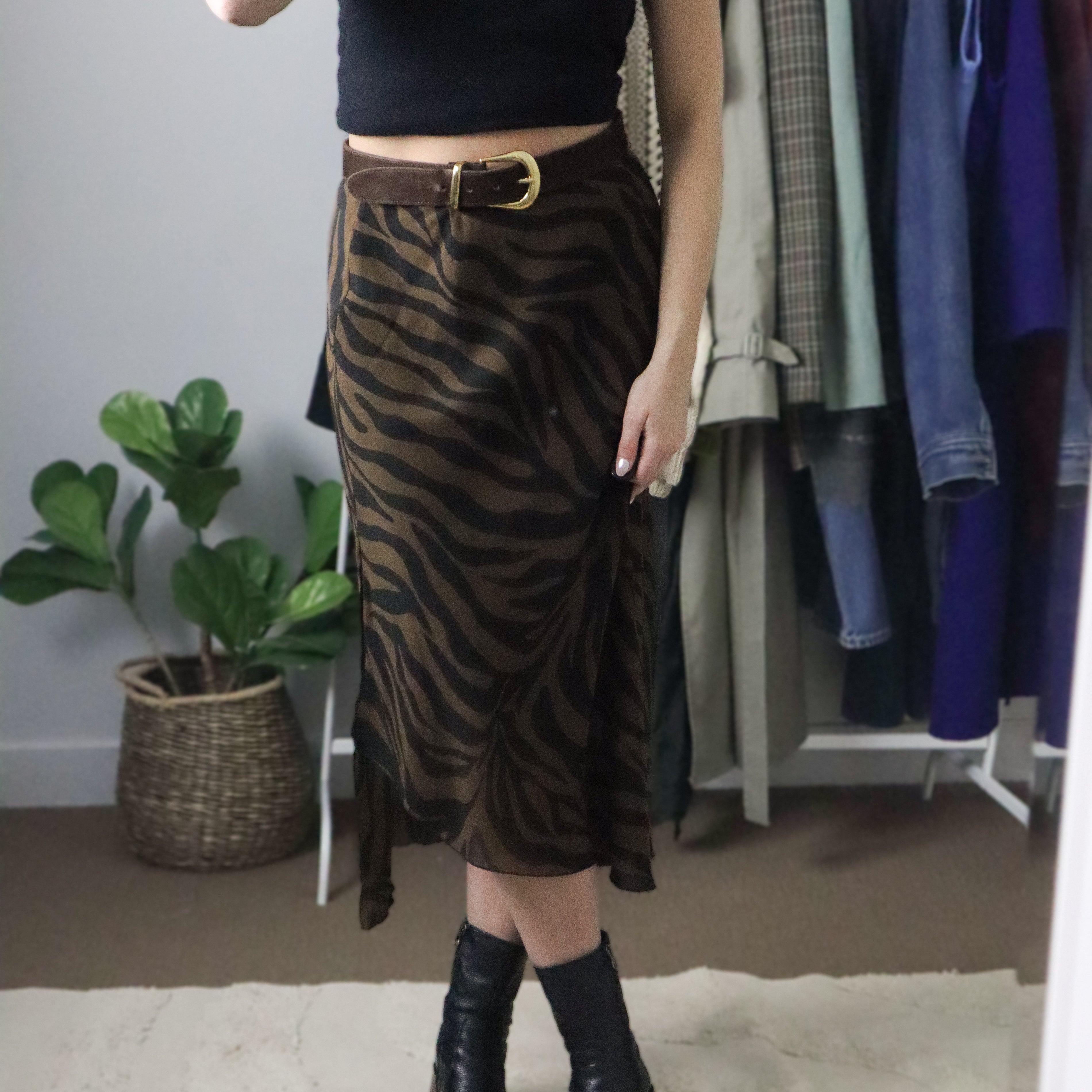 Vintage x Zebra Print Maxi Skirt (29)