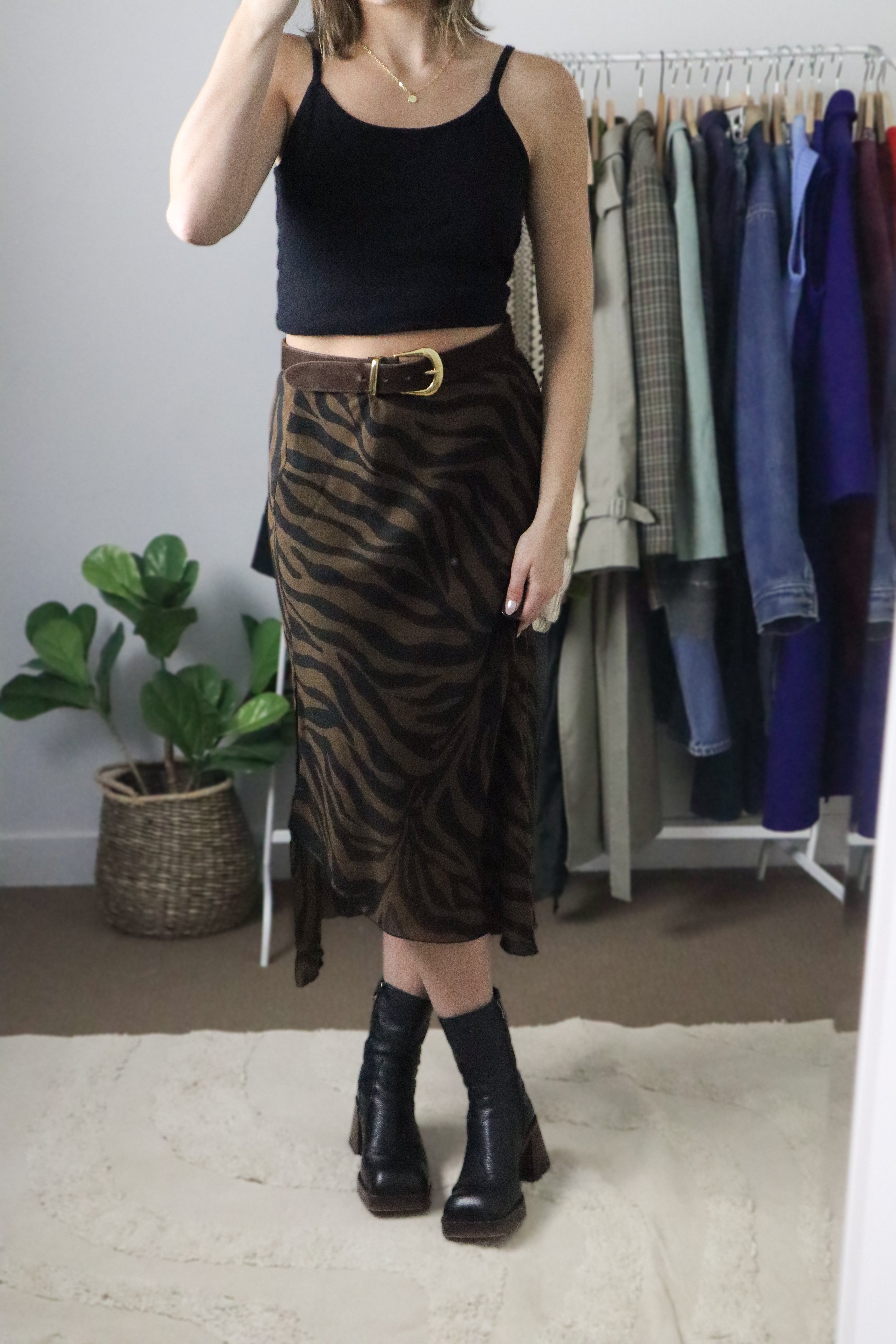 Vintage x Zebra Print Maxi Skirt (29)