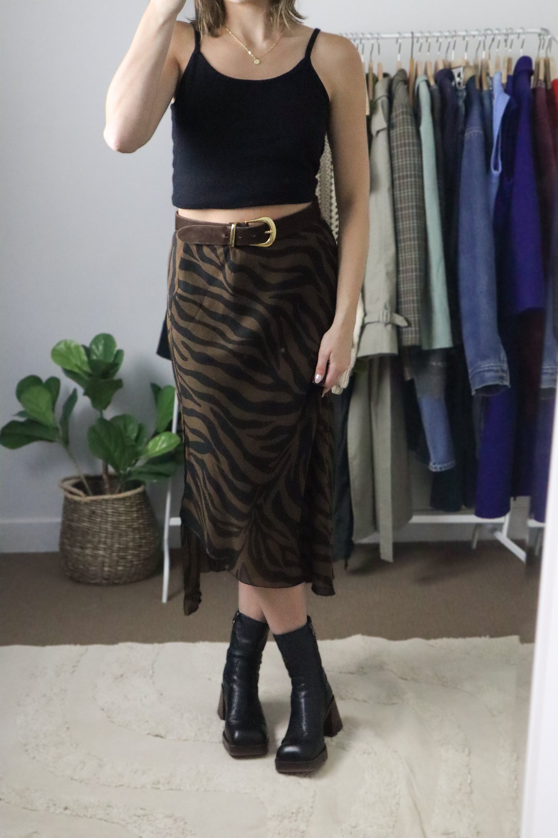 Vintage x Zebra Print Maxi Skirt (29)