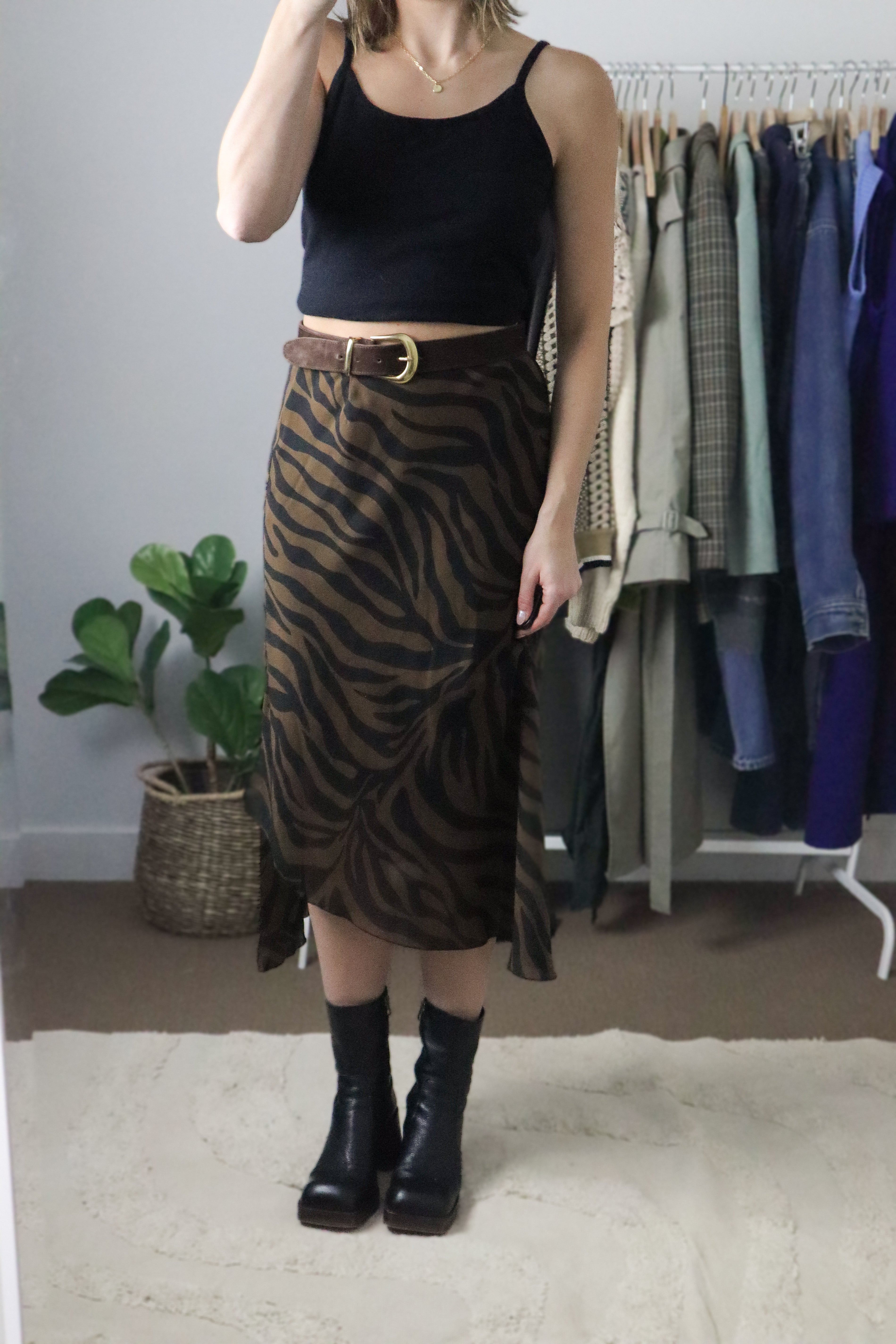 Vintage x Zebra Print Maxi Skirt (29)