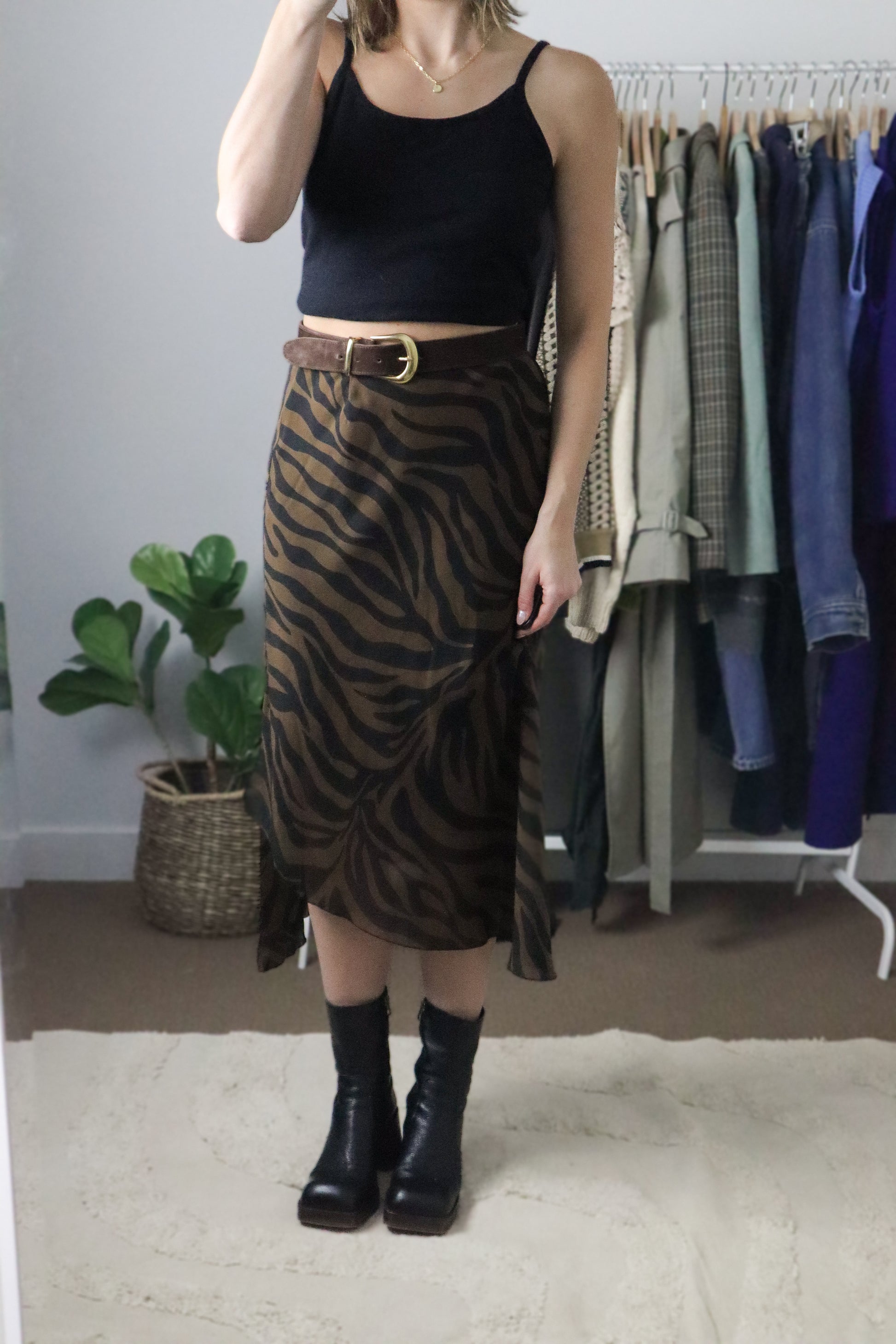 Vintage x Zebra Print Maxi Skirt (29)