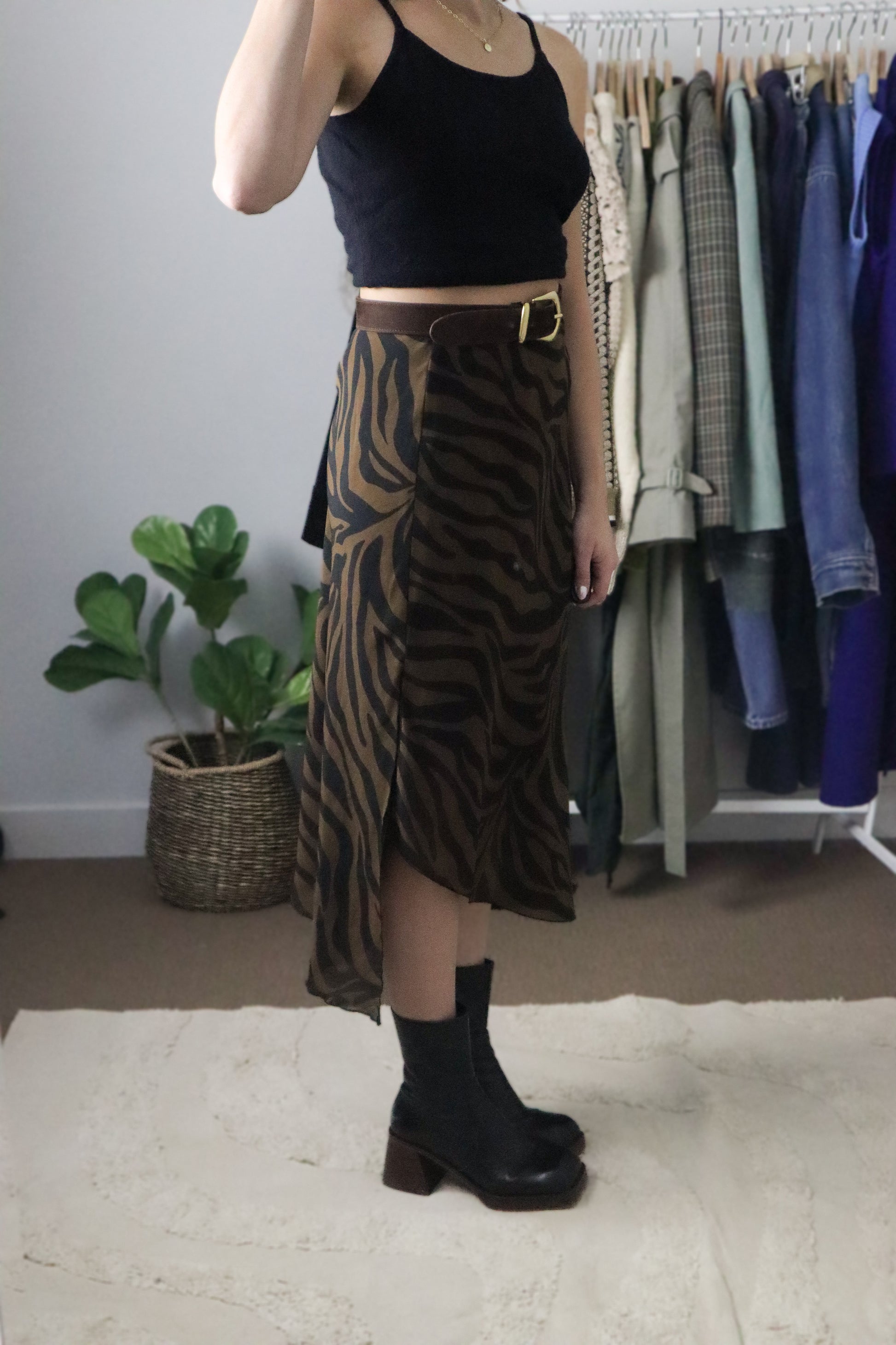 Vintage x Zebra Print Maxi Skirt (29)