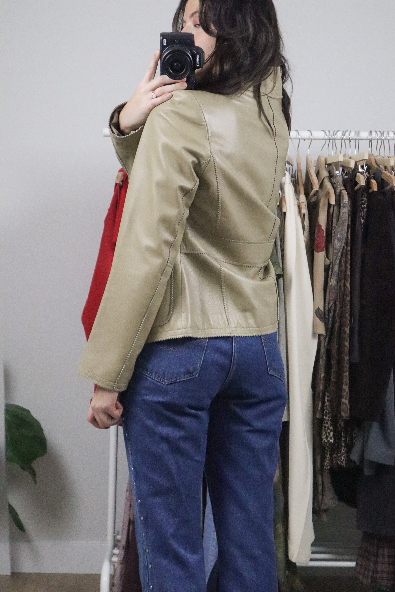 Vintage x Leather Blazer (S/M)