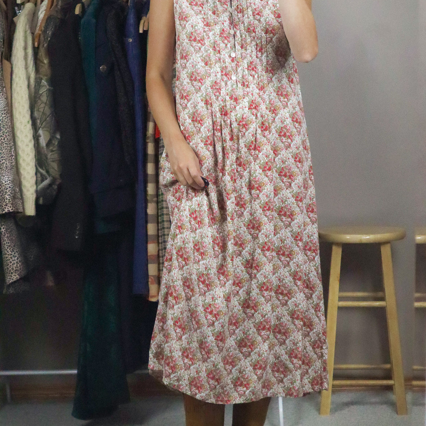 Vintage x Floral Maxi Dress (S)