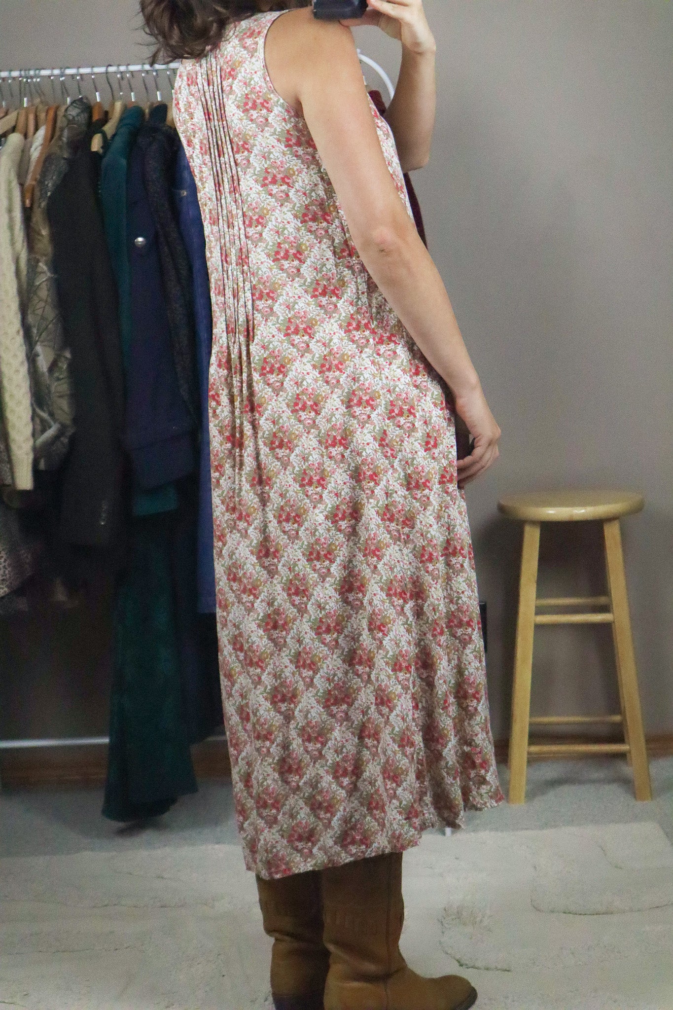 Vintage x Floral Maxi Dress (S)