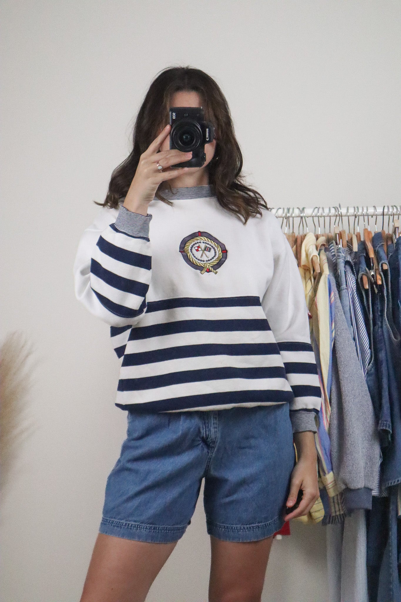 Vintage x Nordstrom x 80s Striped Crewneck (S)