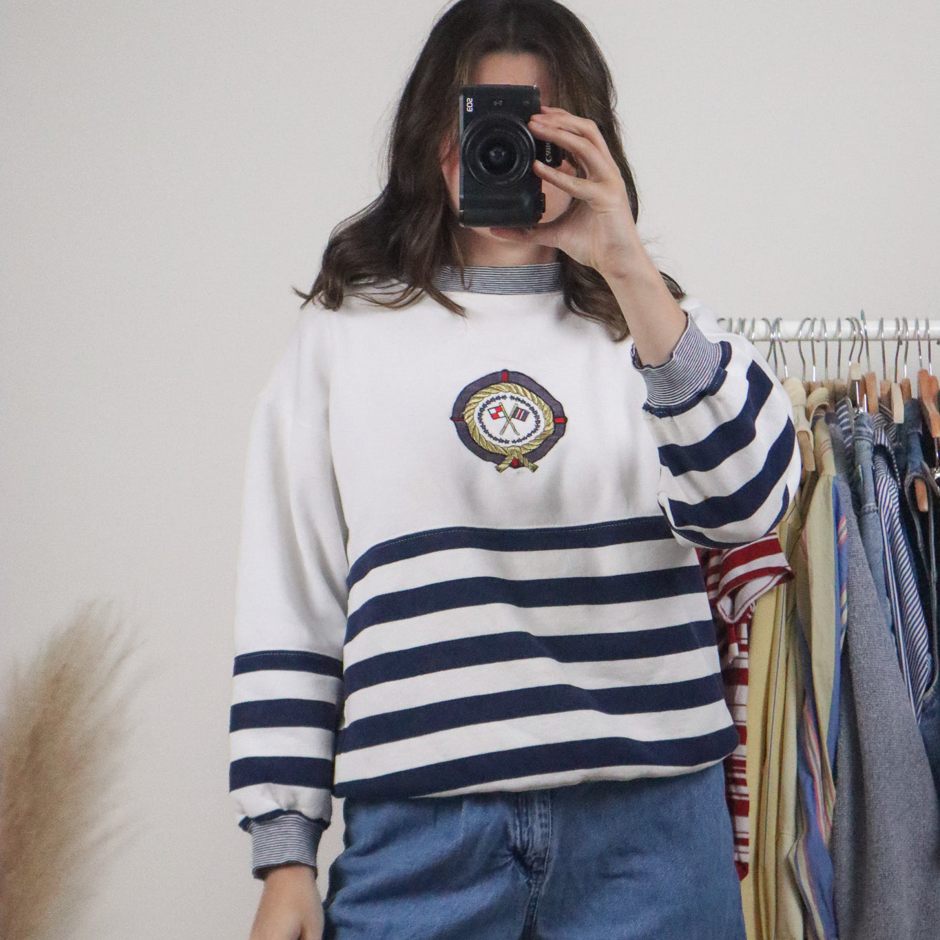 Vintage x Nordstrom x 80s Striped Crewneck (S)