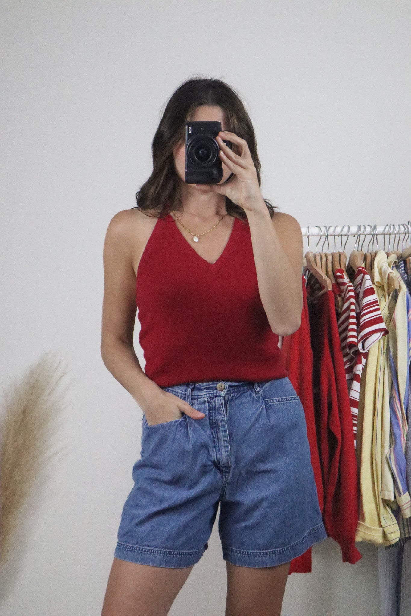 Vintage x Shimmer Halter Tank (M)