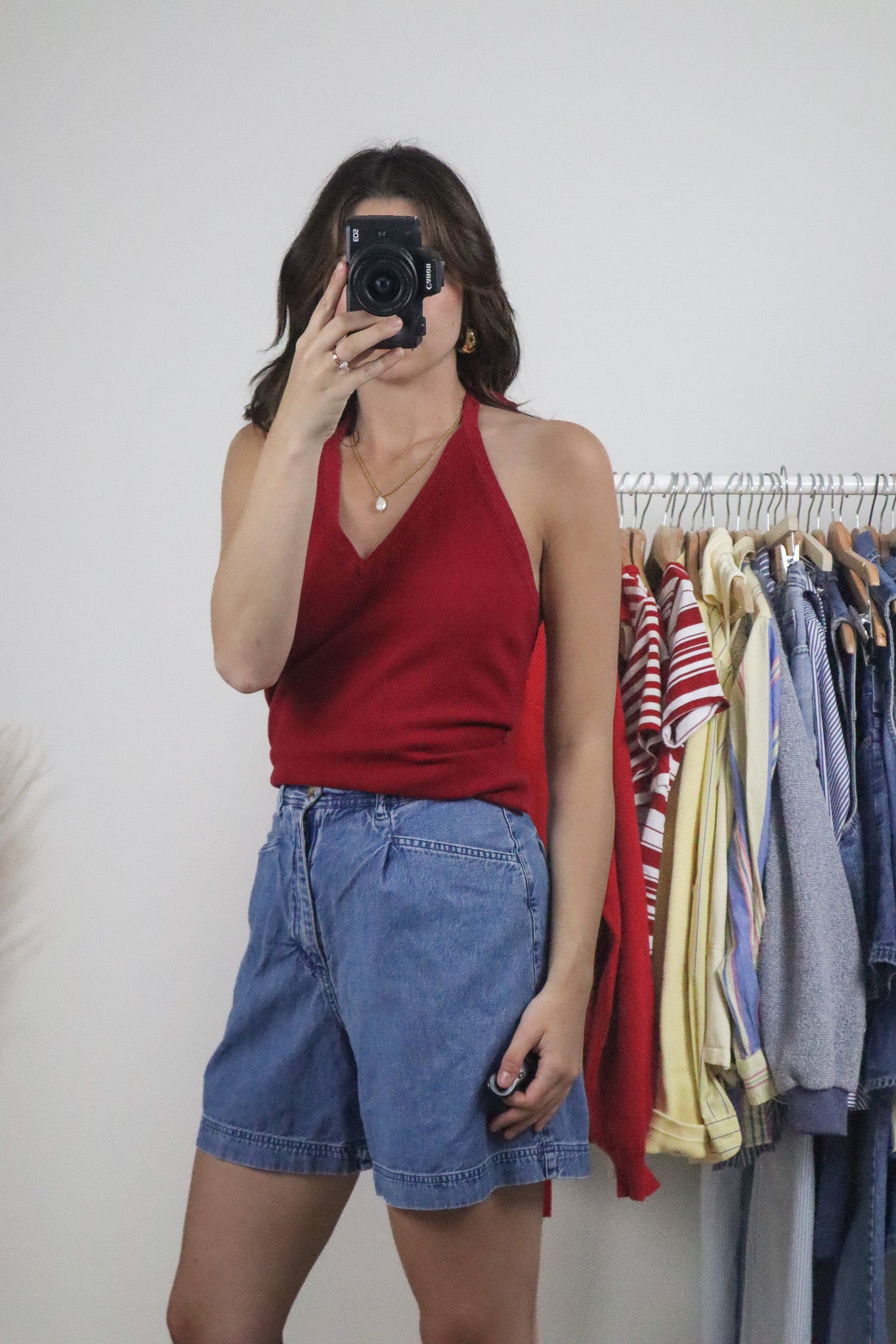 Vintage x Shimmer Halter Tank (M)