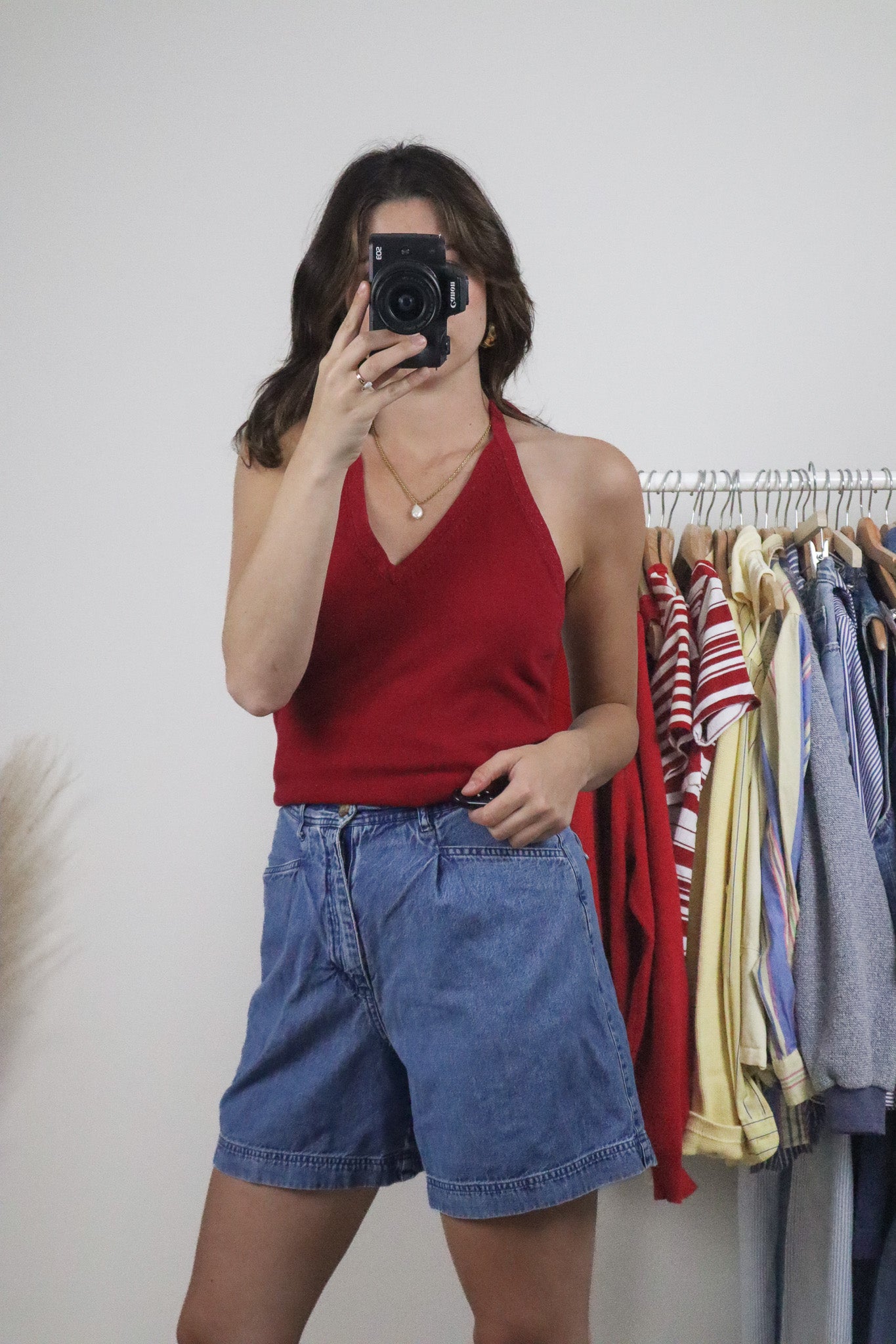 Vintage x Shimmer Halter Tank (M)