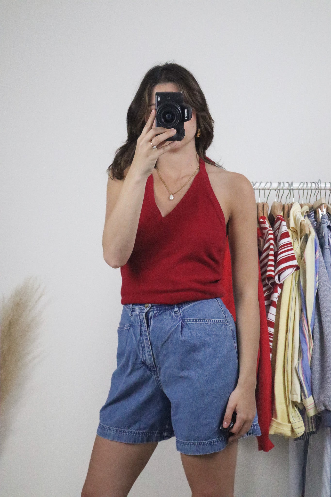 Vintage x Shimmer Halter Tank (M)