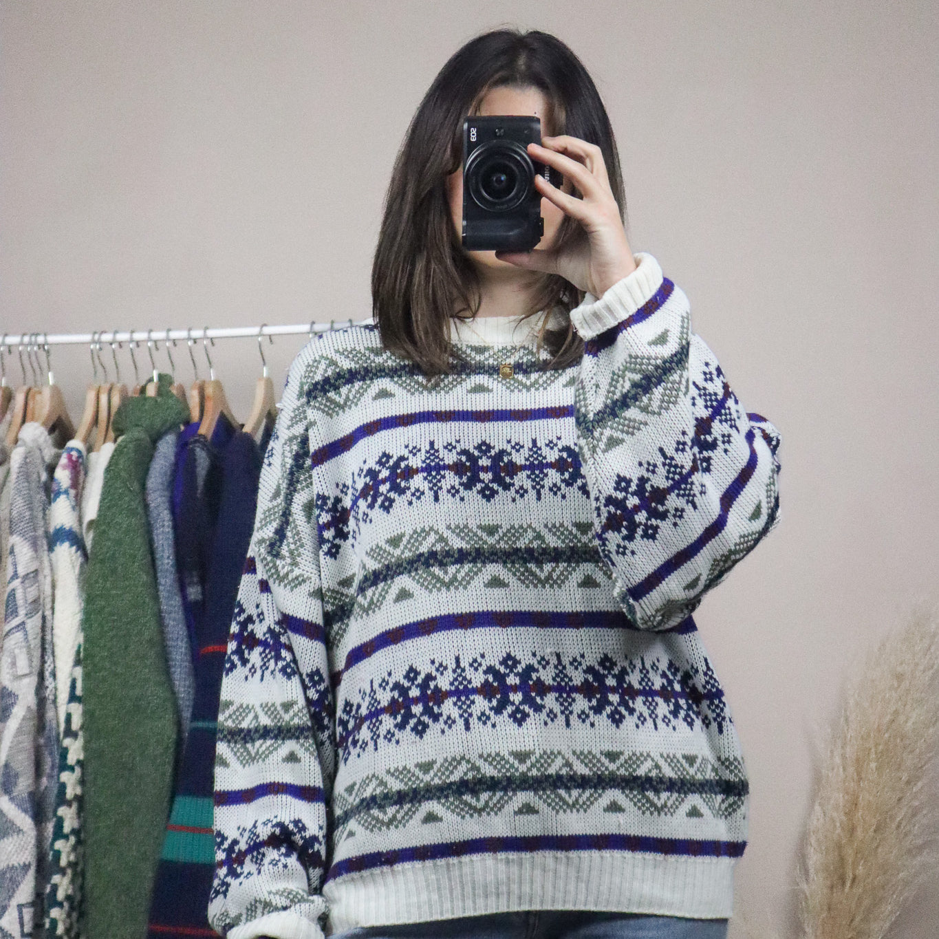 Vintage x Patterned Knit (L)