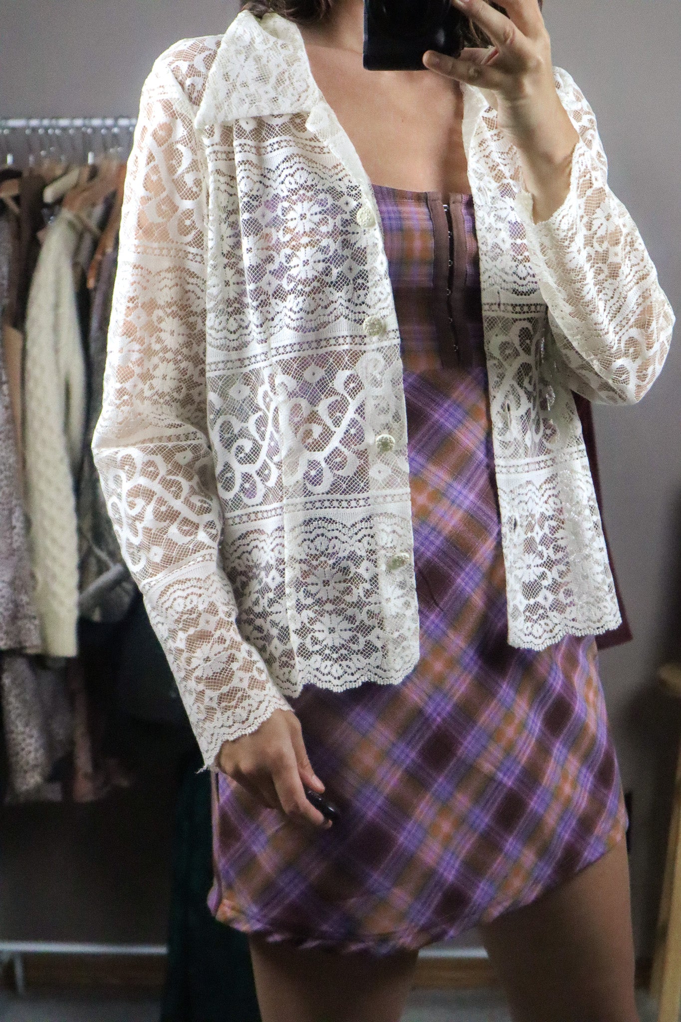 Vintage x Lace Blouse (XS/S)