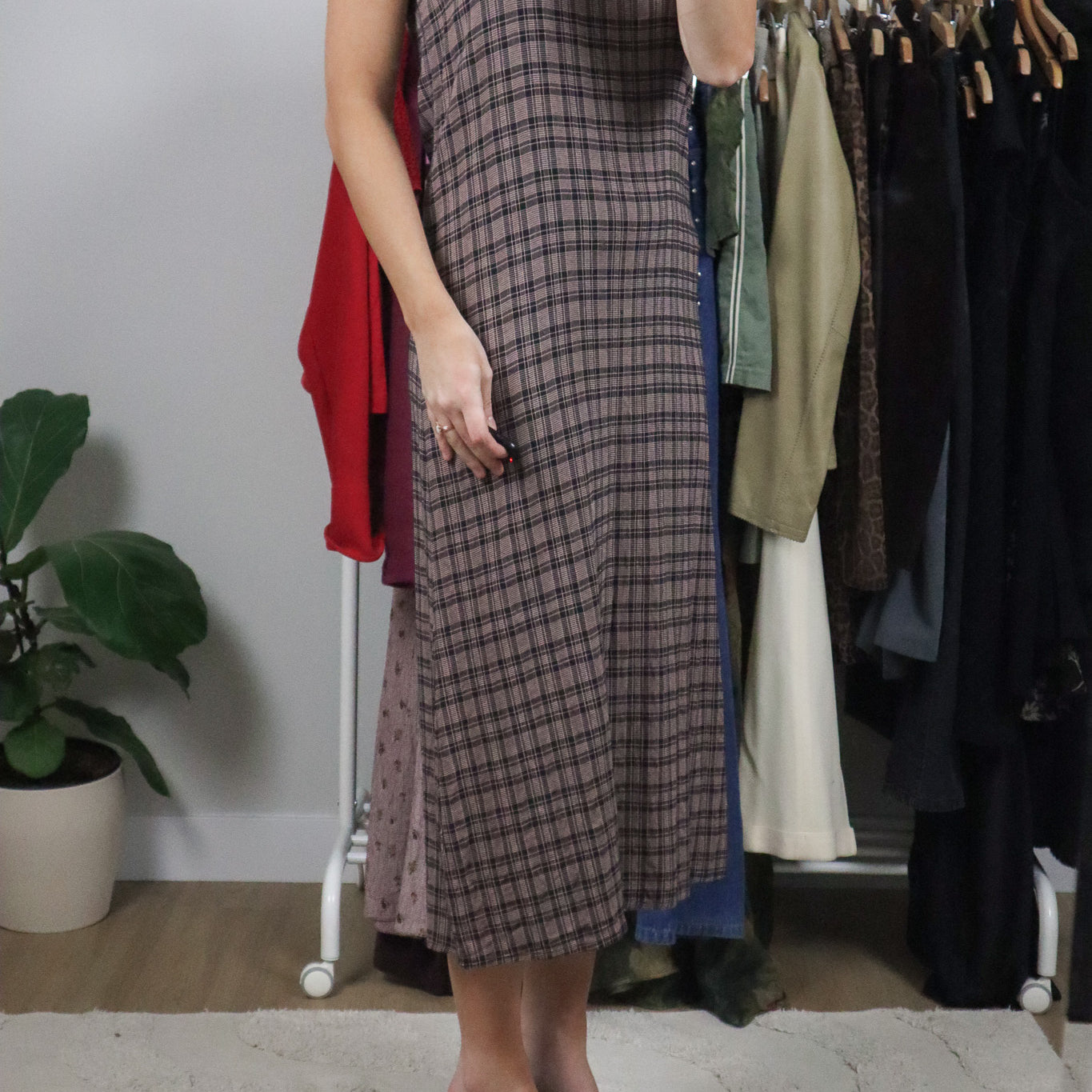 Vintage x Plaid Maxi Dress (6/8)