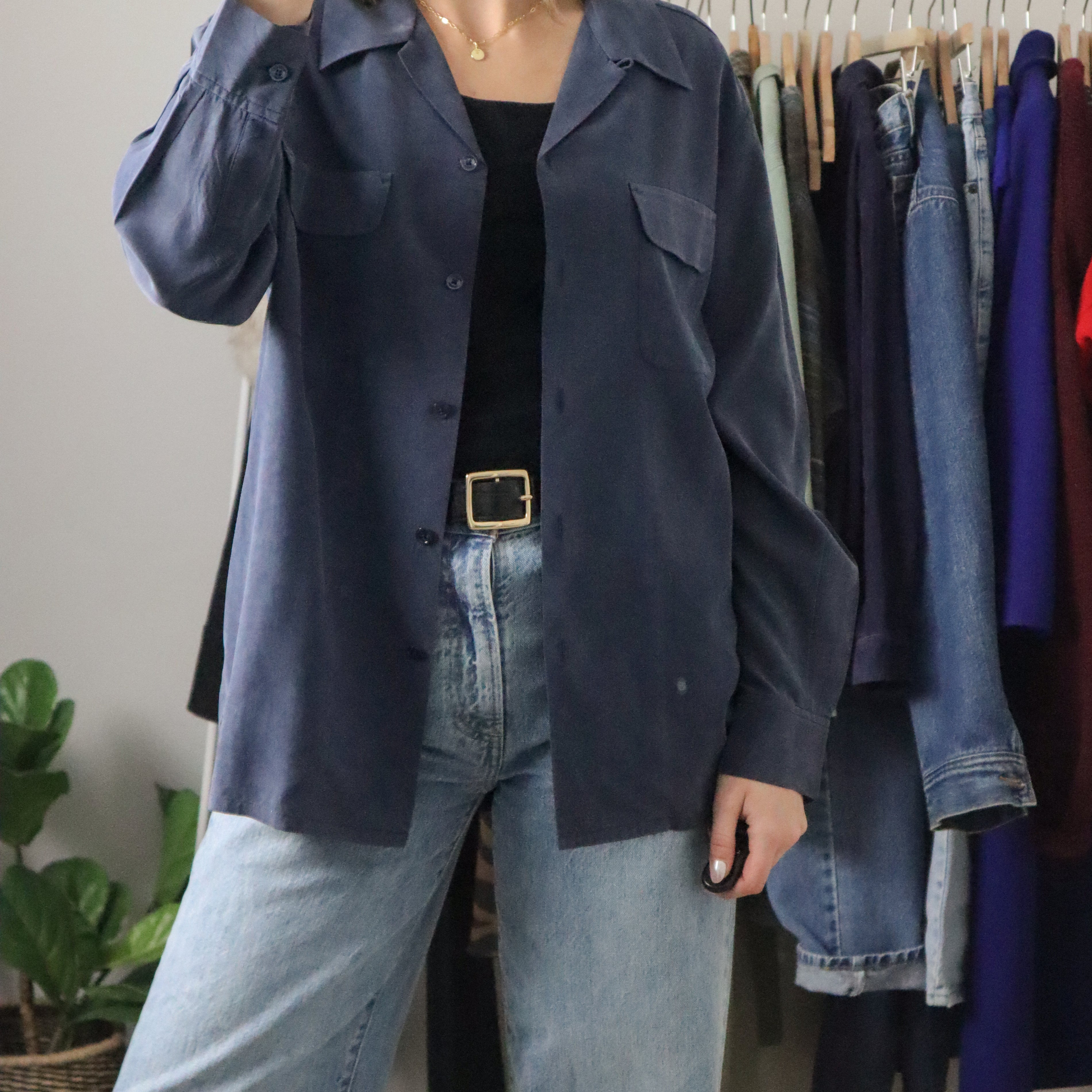 Tommy Bahama x Silk Button Up (M)