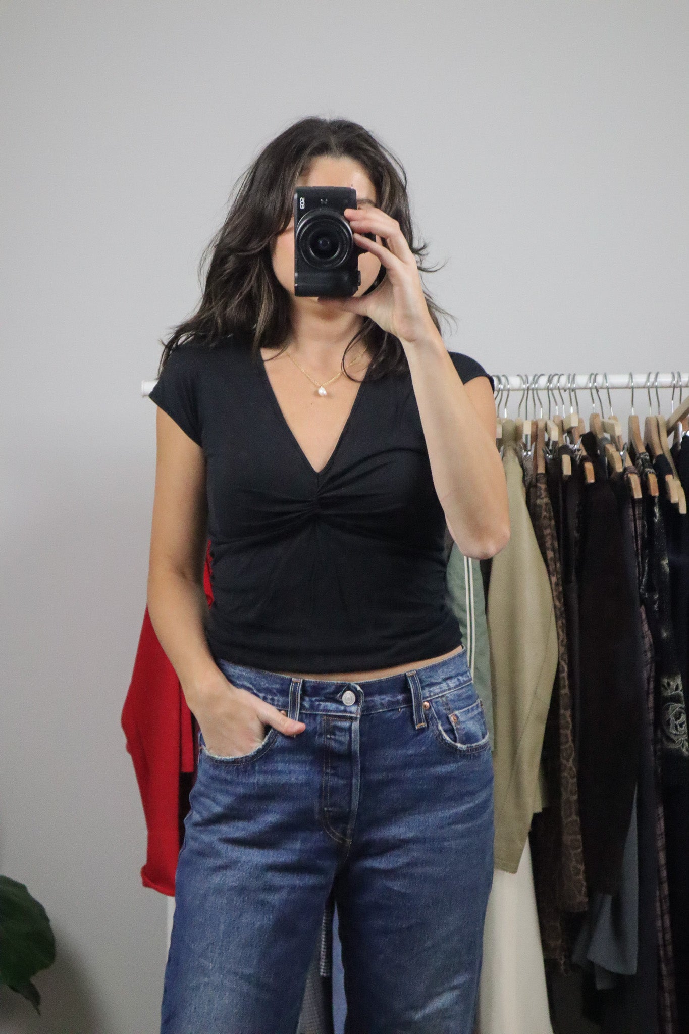 Vintage x Ruched T-Shirt (S)