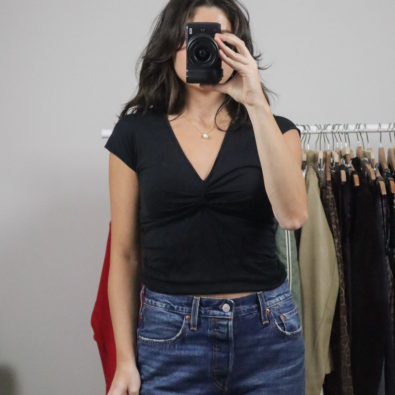Vintage x Ruched T-Shirt (S)