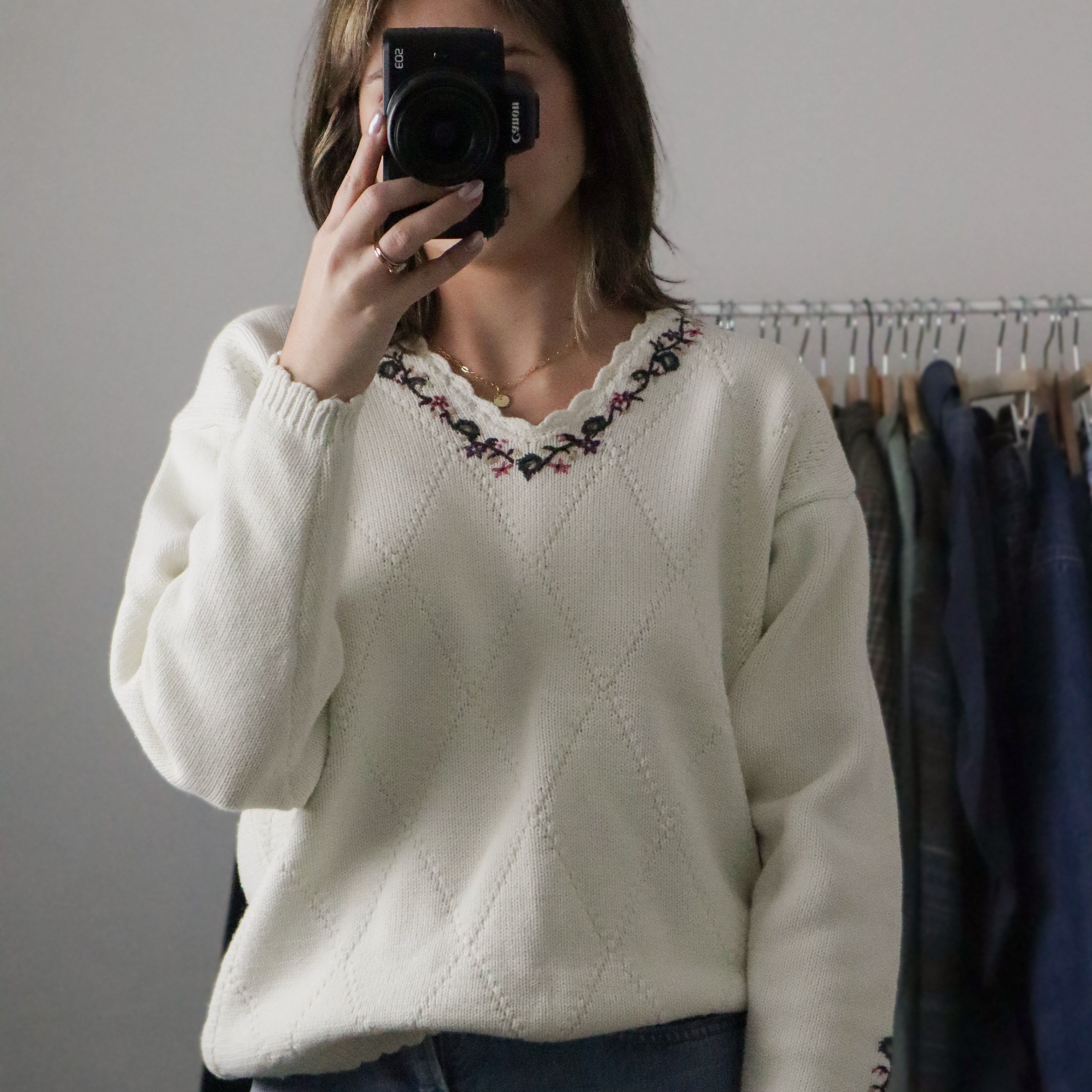 Vintage x Embroidered Knit (S)