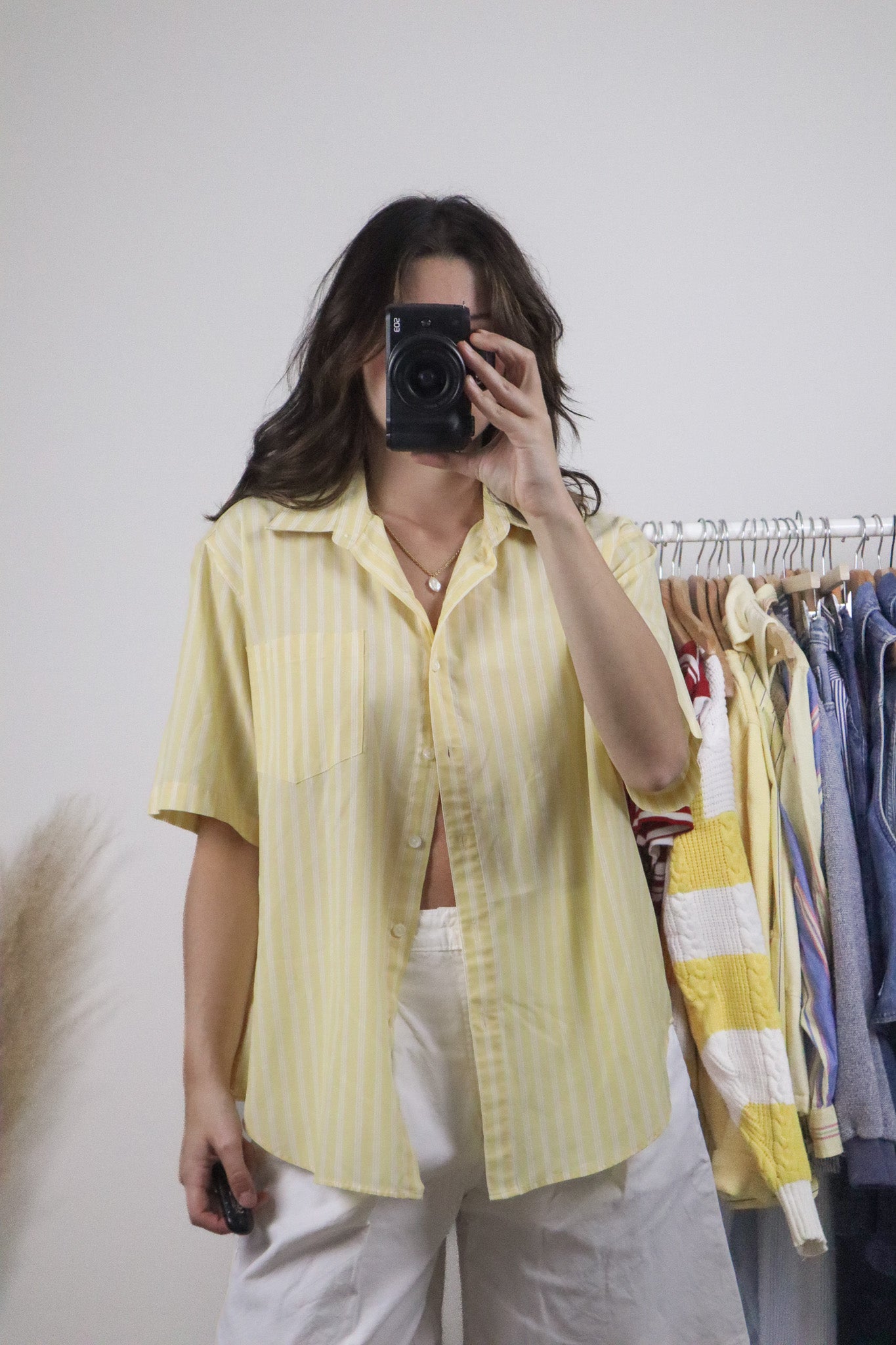 Vintage x Striped Short Sleeve Button Down (M/L)