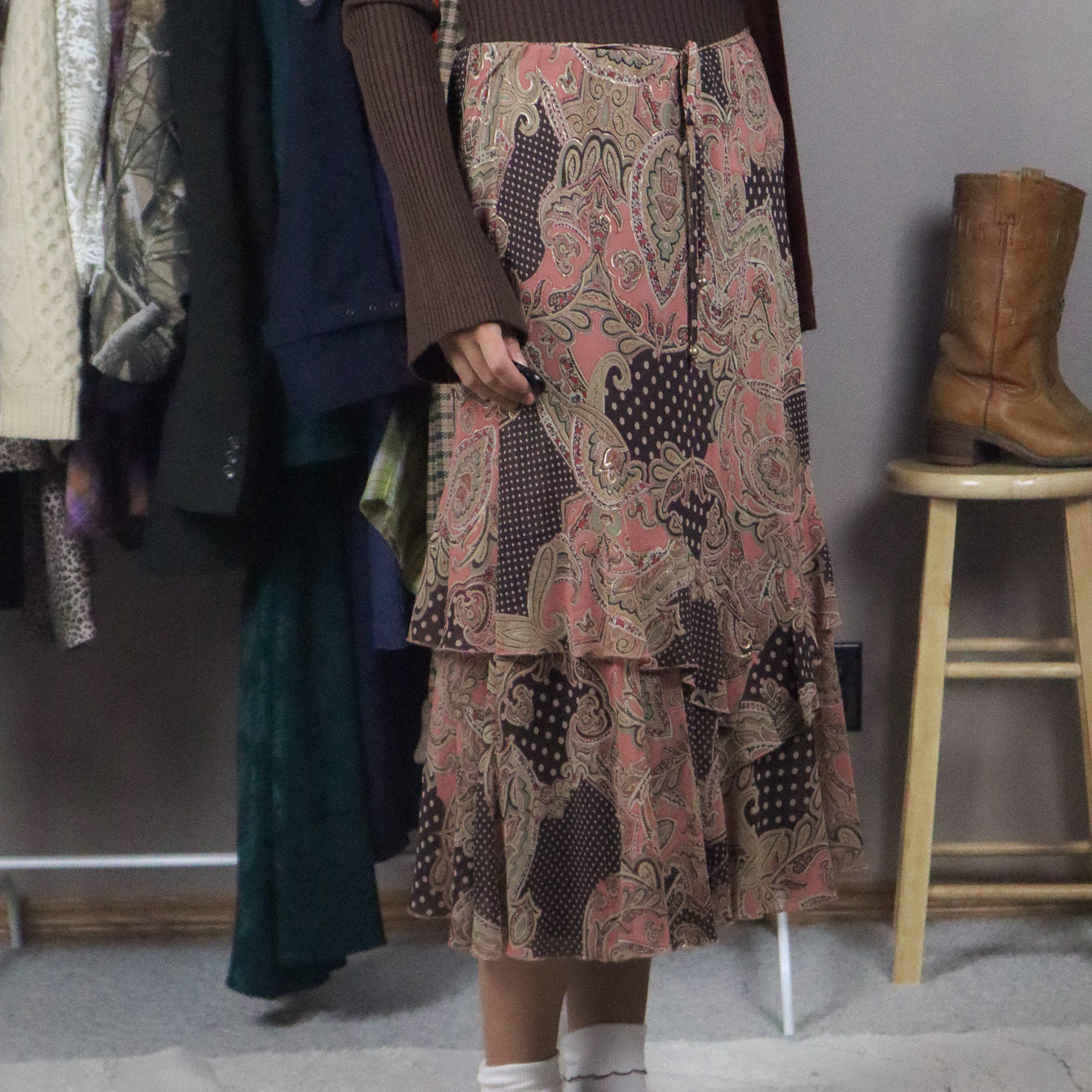 Modern x Patterned Midi Skirt (8)
