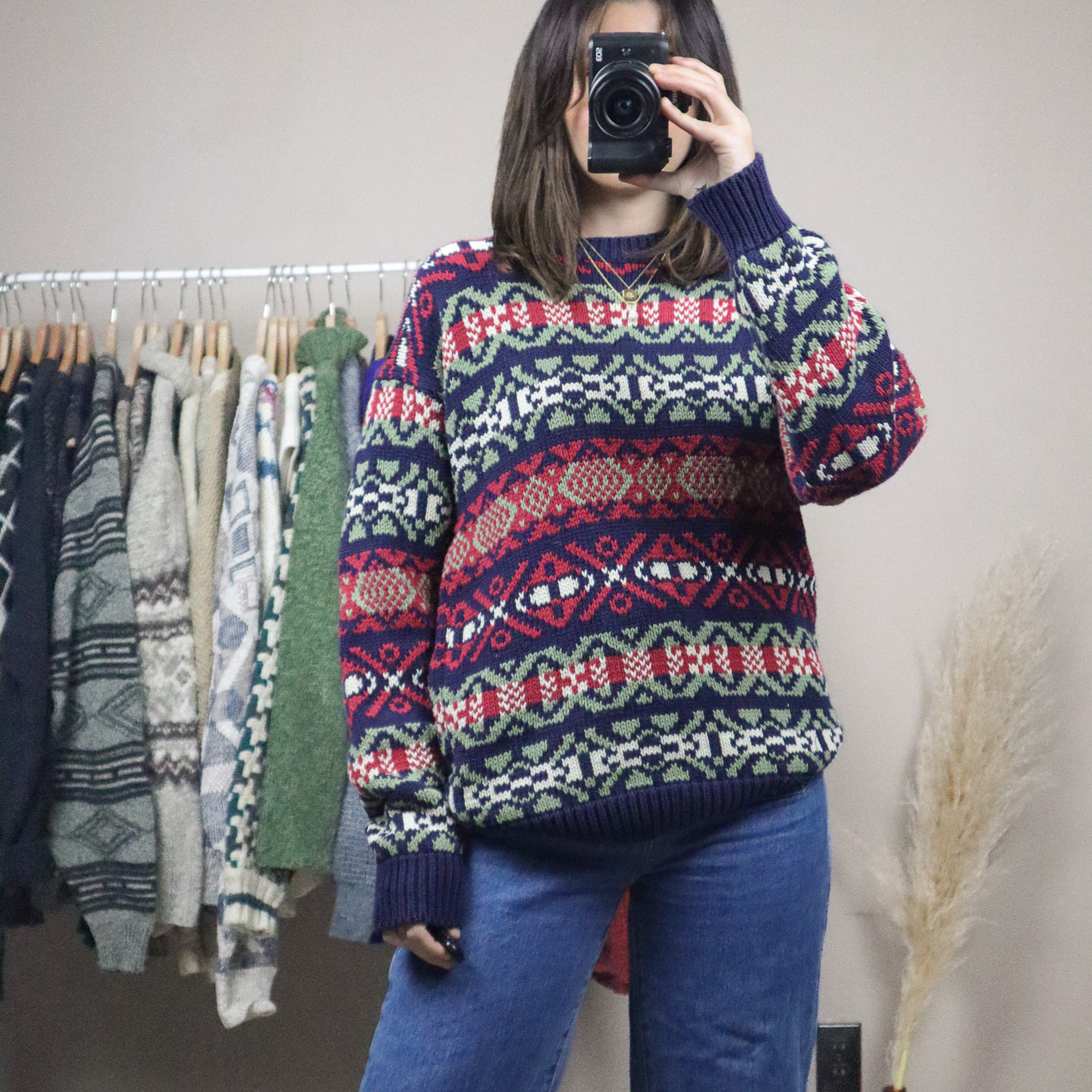 Vintage x Patterned Knit (M)