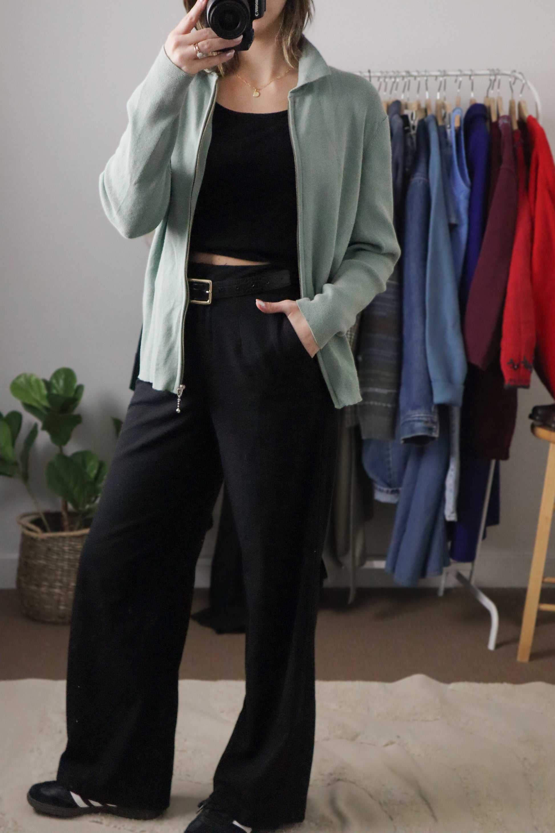 Vintage x Zip Up Cardigan (S)