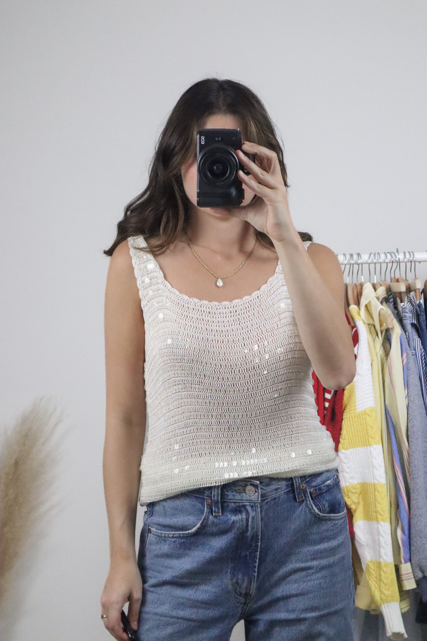 Vintage x Sequins Tank Top (S)